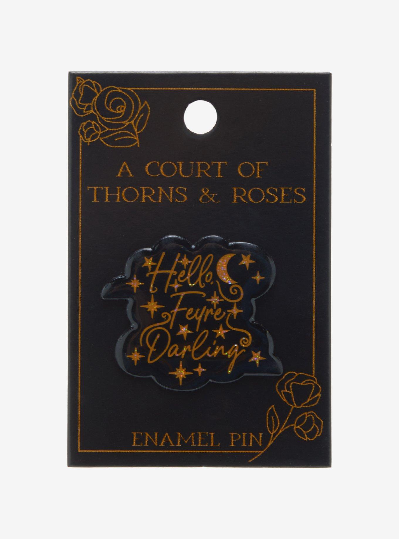 A Court of Thorns and Roses Hello, Feyre Darling Glitter Enamel Pin — BoxLunch Exclusive, , alternate