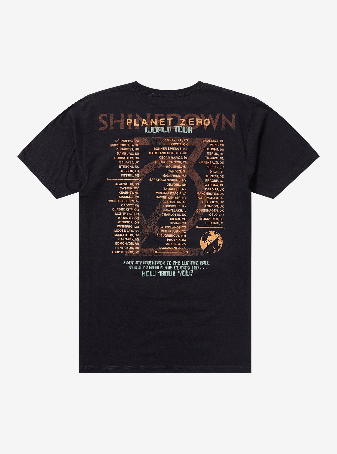 Shinedown Planet Zero World Tour T-Shirt, BLACK, alternate