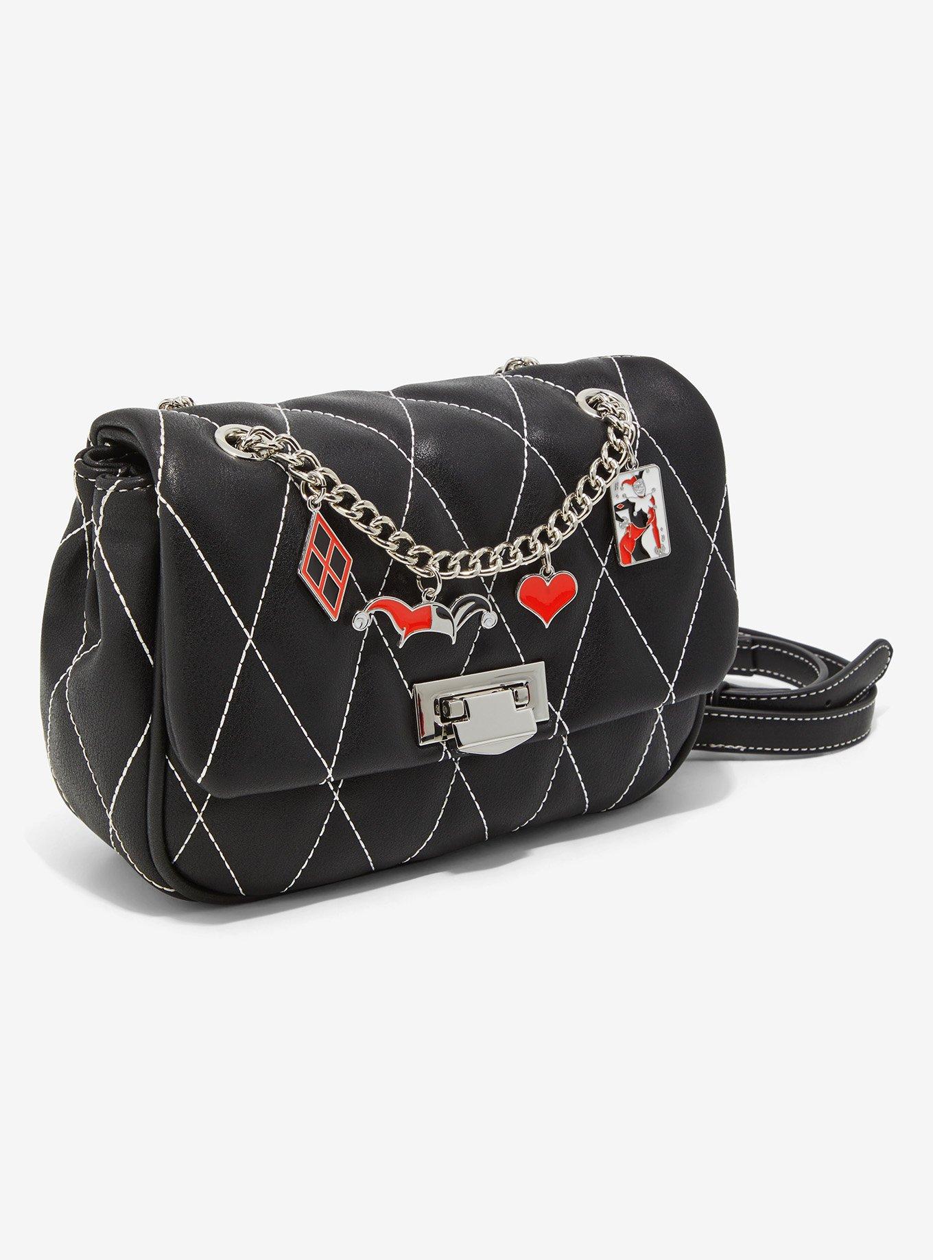 DC Comics Batman Harley Quinn Quilted Crossbody Bag — BoxLunch Exclusive, , alternate