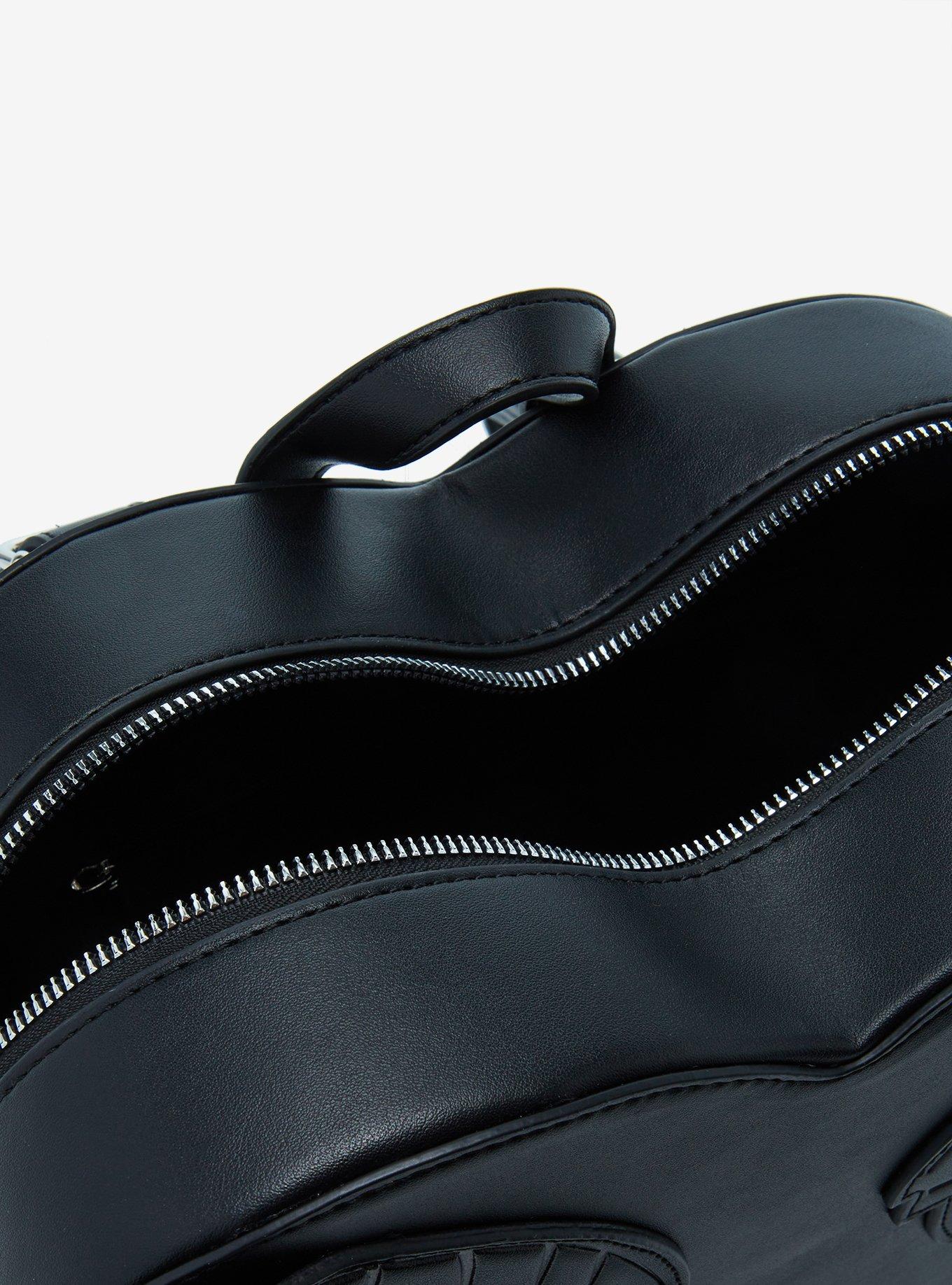Black Angel Wing Heart Backpack, , alternate