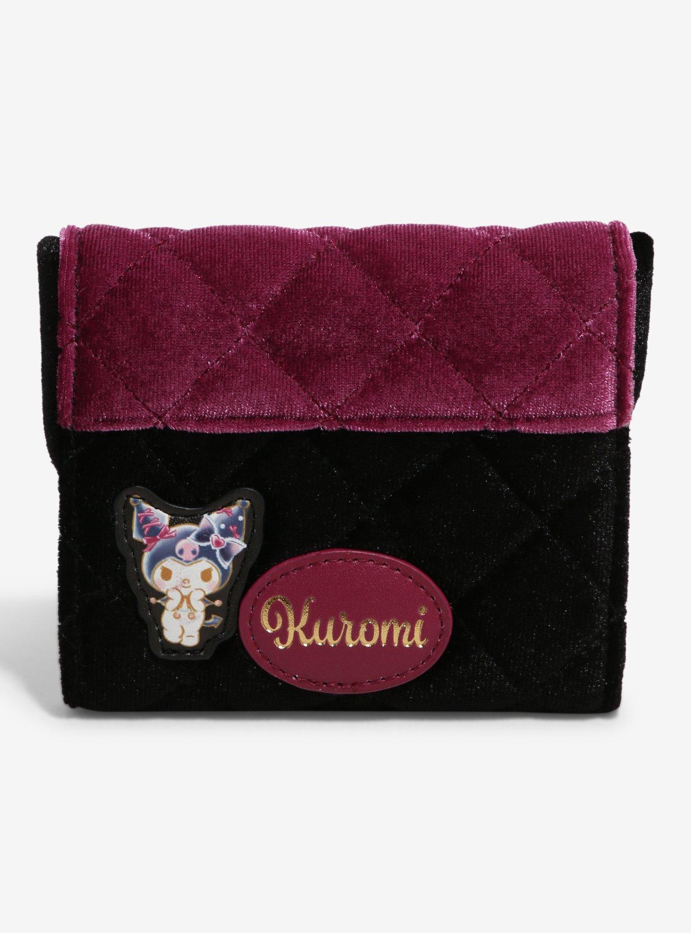 Her Universe Kuromi Bow Velvet Mini Flap Wallet