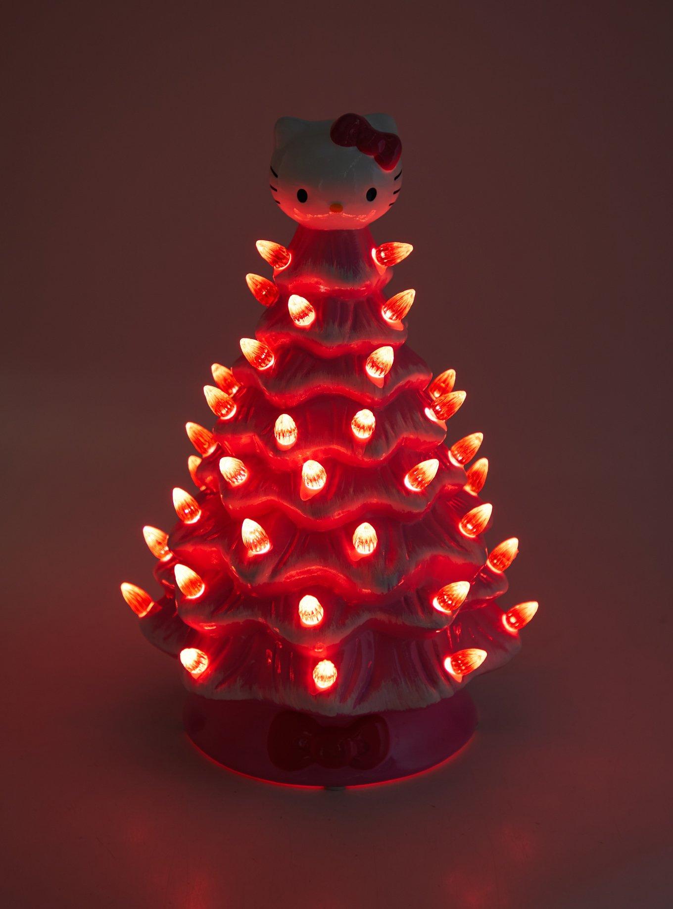 Hello Kitty Pink Light-Up Ceramic Tree, , hi-res