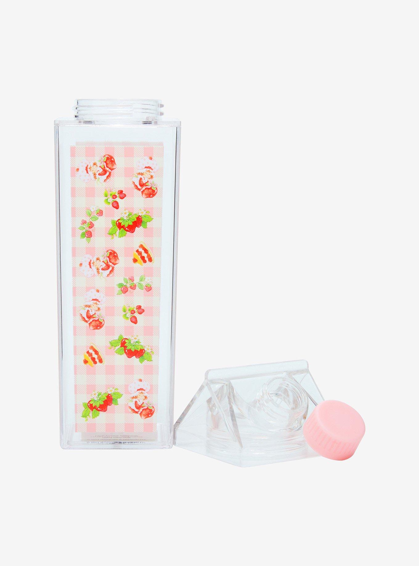 Strawberry Shortcake Gingham Milk Carton Water Bottle, , alternate