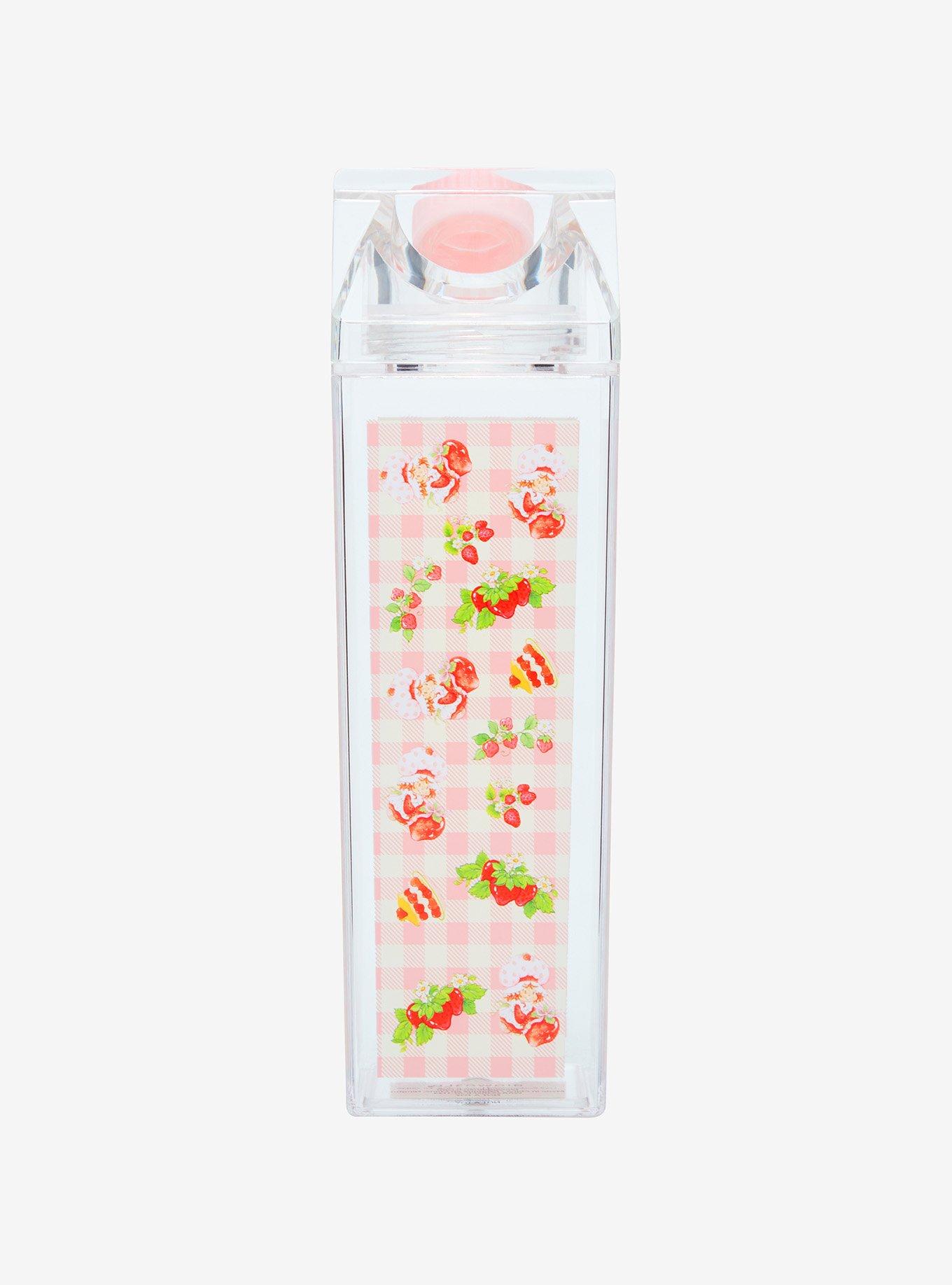 Strawberry Shortcake Gingham Milk Carton Water Bottle, , alternate