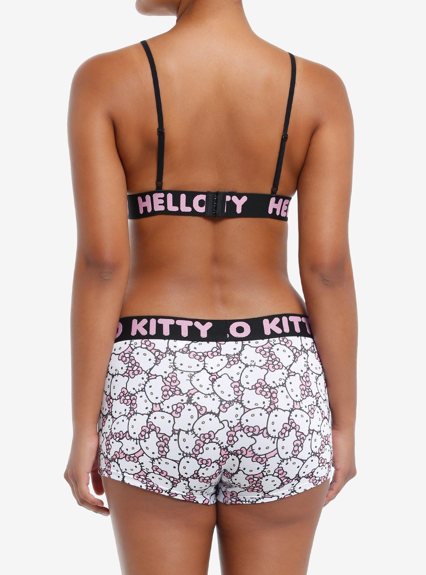 Hello Kitty Split Bra & Boyshort Panty Set, MULTI, alternate