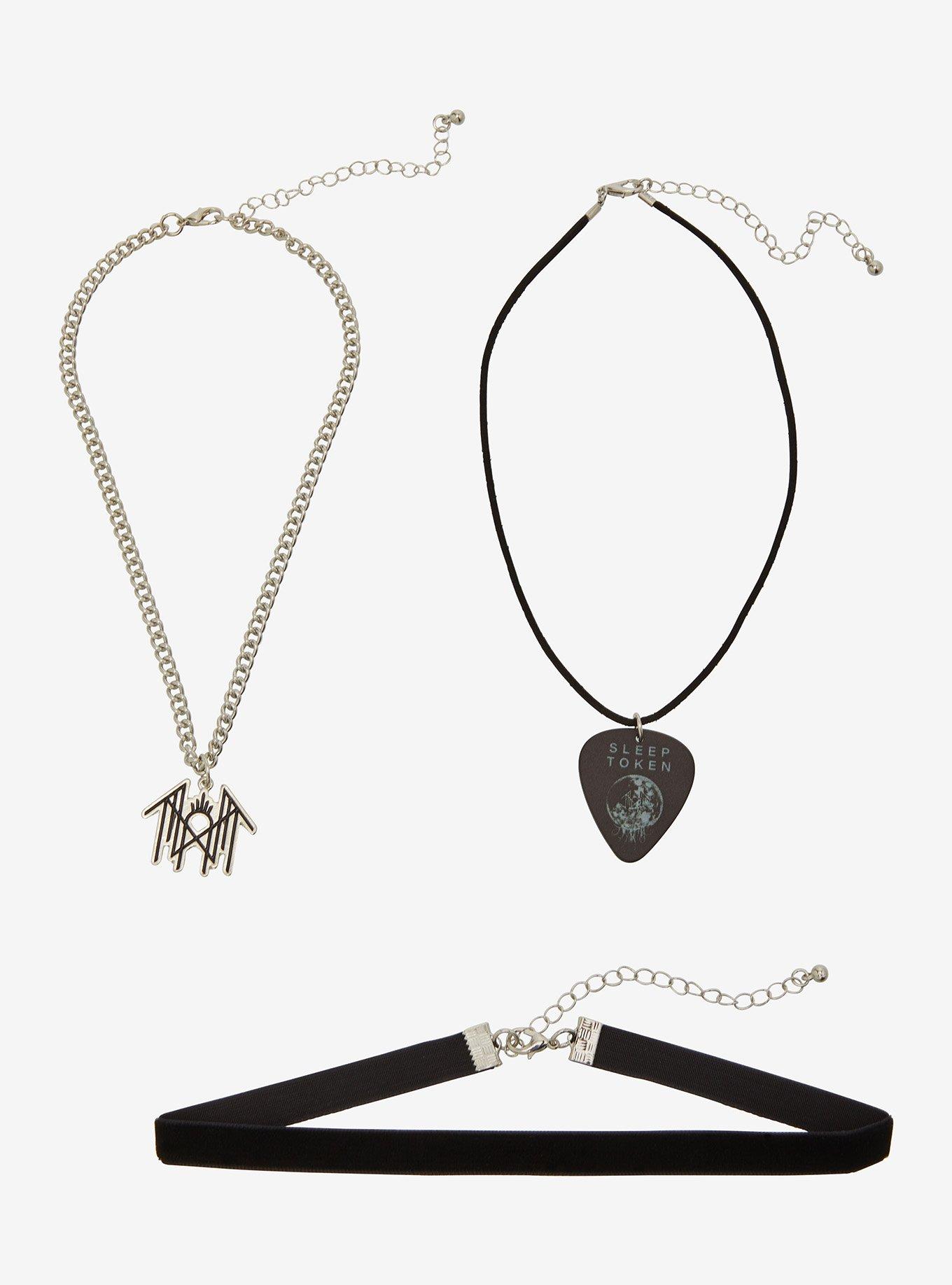 Sleep Token Symbol & Pick Necklace Set