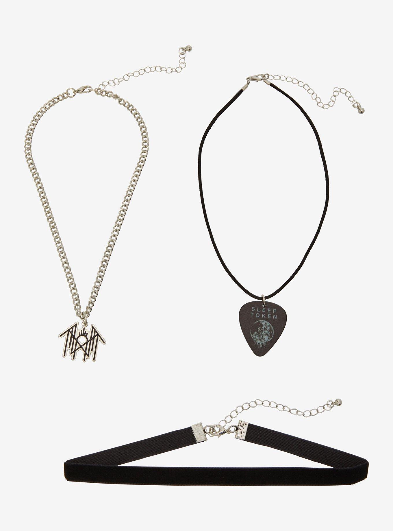 Sleep Token Symbol & Pick Necklace Set, , hi-res
