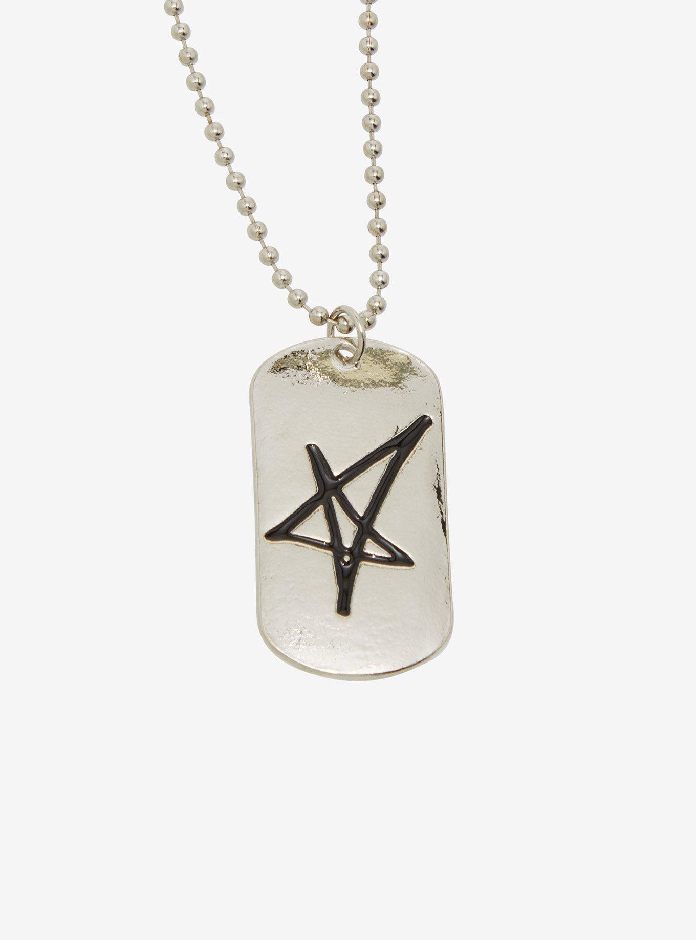 Avril Lavigne Star Dog Tag Pendant Best Friend Necklace Set, , alternate