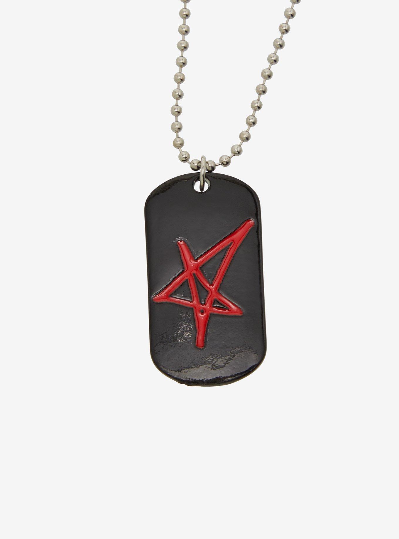 Avril Lavigne Star Dog Tag Pendant Best Friend Necklace Set, , alternate