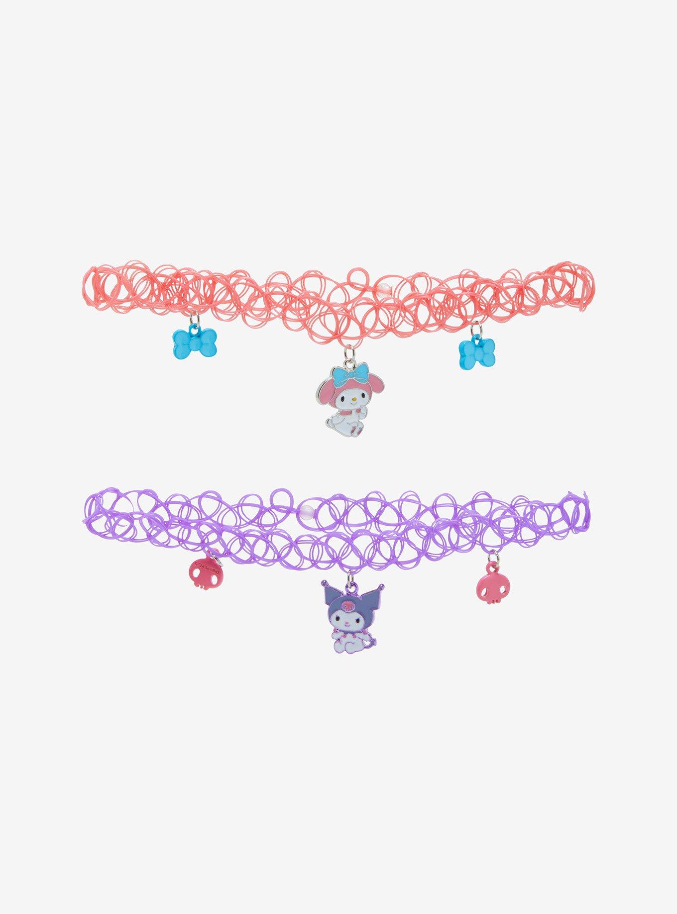 My Melody & Kuromi Tattoo Choker Best Friend Necklace Set, , alternate