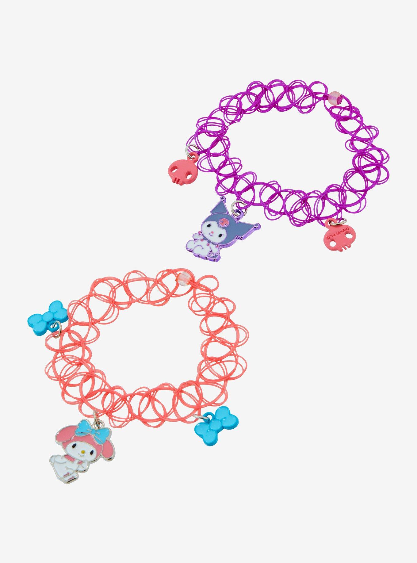 My Melody & Kuromi Tattoo Best Friend Bracelet Set, , alternate