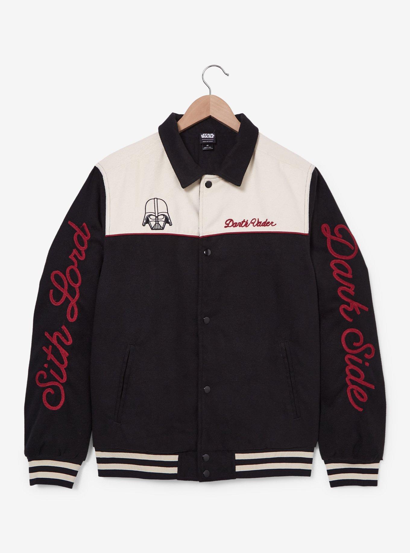 Star Wars Darth Vader Embroidered Western Varsity Jacket &mdash; BoxLunch Exclusive, BLACK  IVORY, alternate