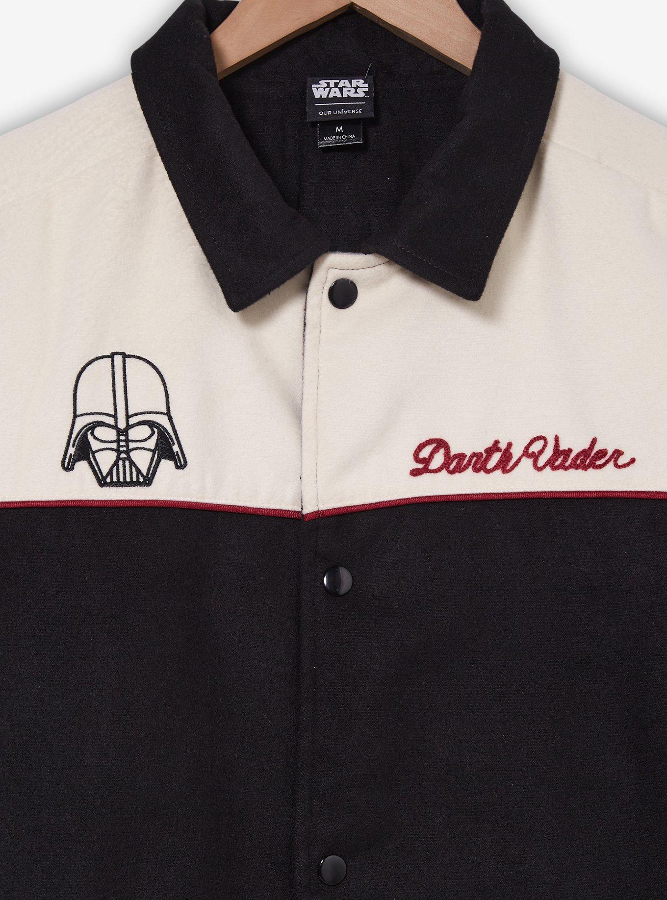Star Wars Darth Vader Embroidered Western Varsity Jacket &mdash; BoxLunch Exclusive, BLACK  IVORY, alternate