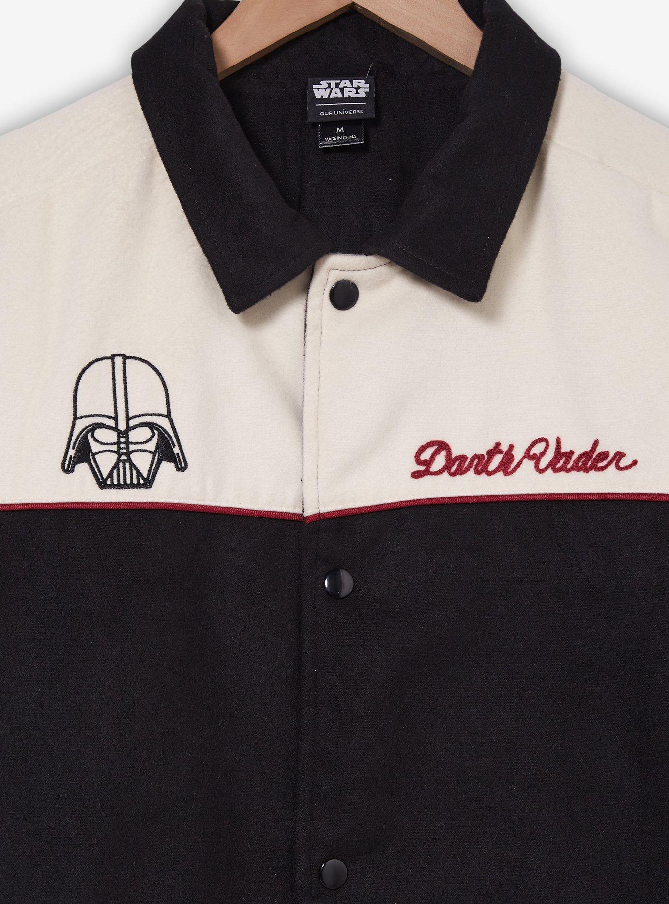 Star Wars Darth Vader Embroidered Western Varsity Jacket — BoxLunch Exclusive, BLACK  IVORY, alternate