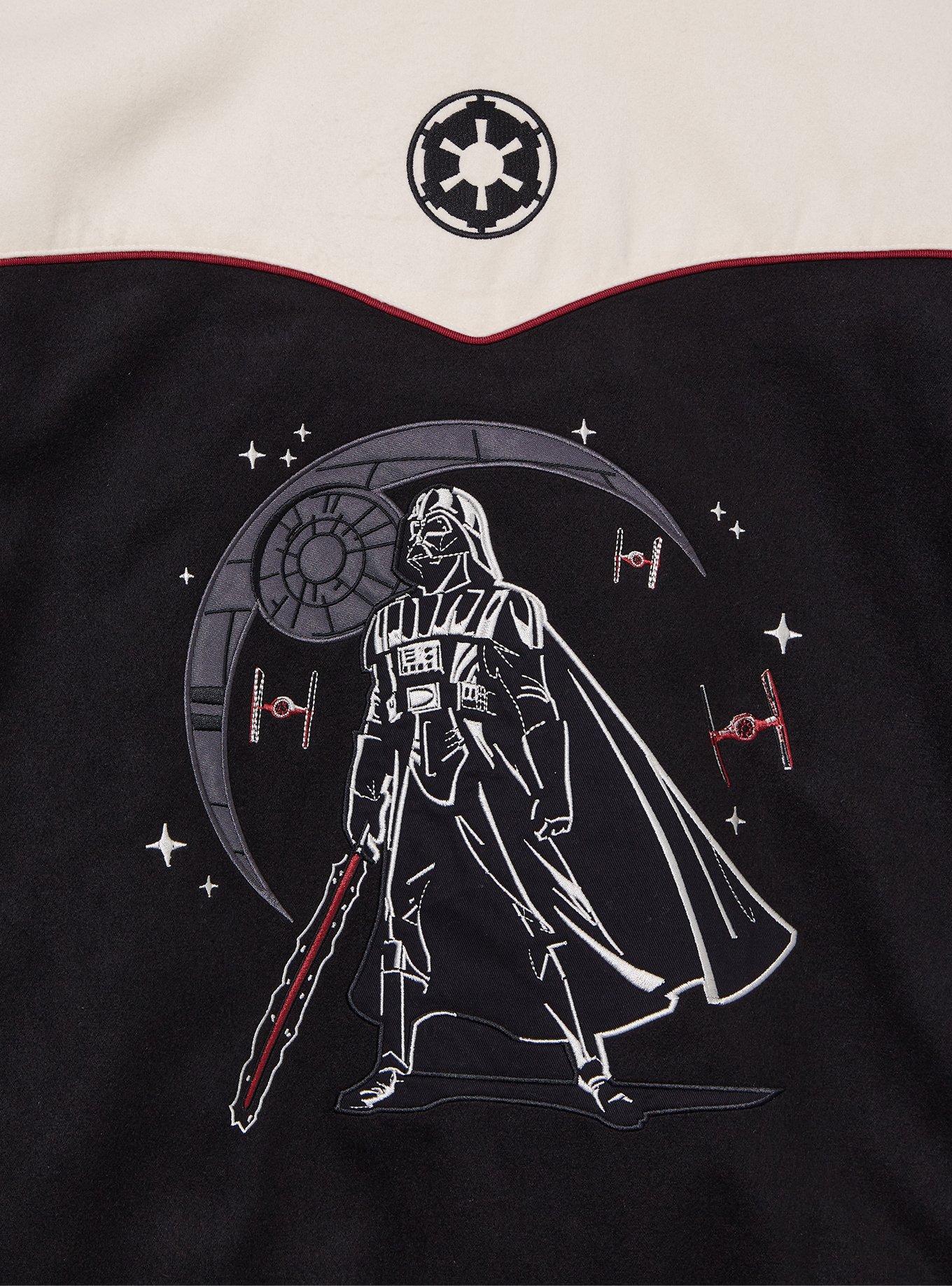 Star Wars Darth Vader Embroidered Western Varsity Jacket &mdash; BoxLunch Exclusive, BLACK  IVORY, alternate