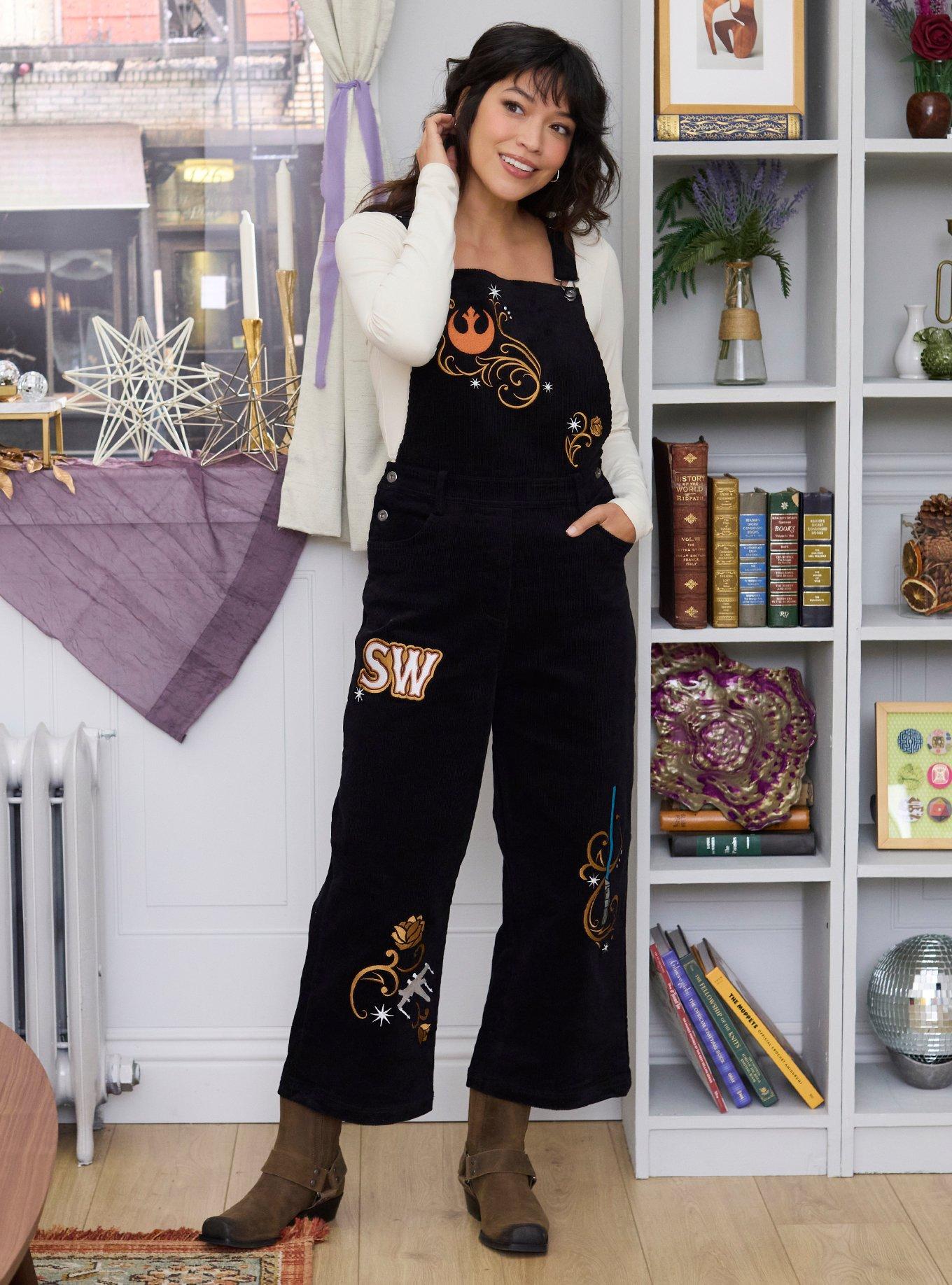 Her Universe Star Wars Rebel Symbols Corduroy Overalls, MULTI, alternate