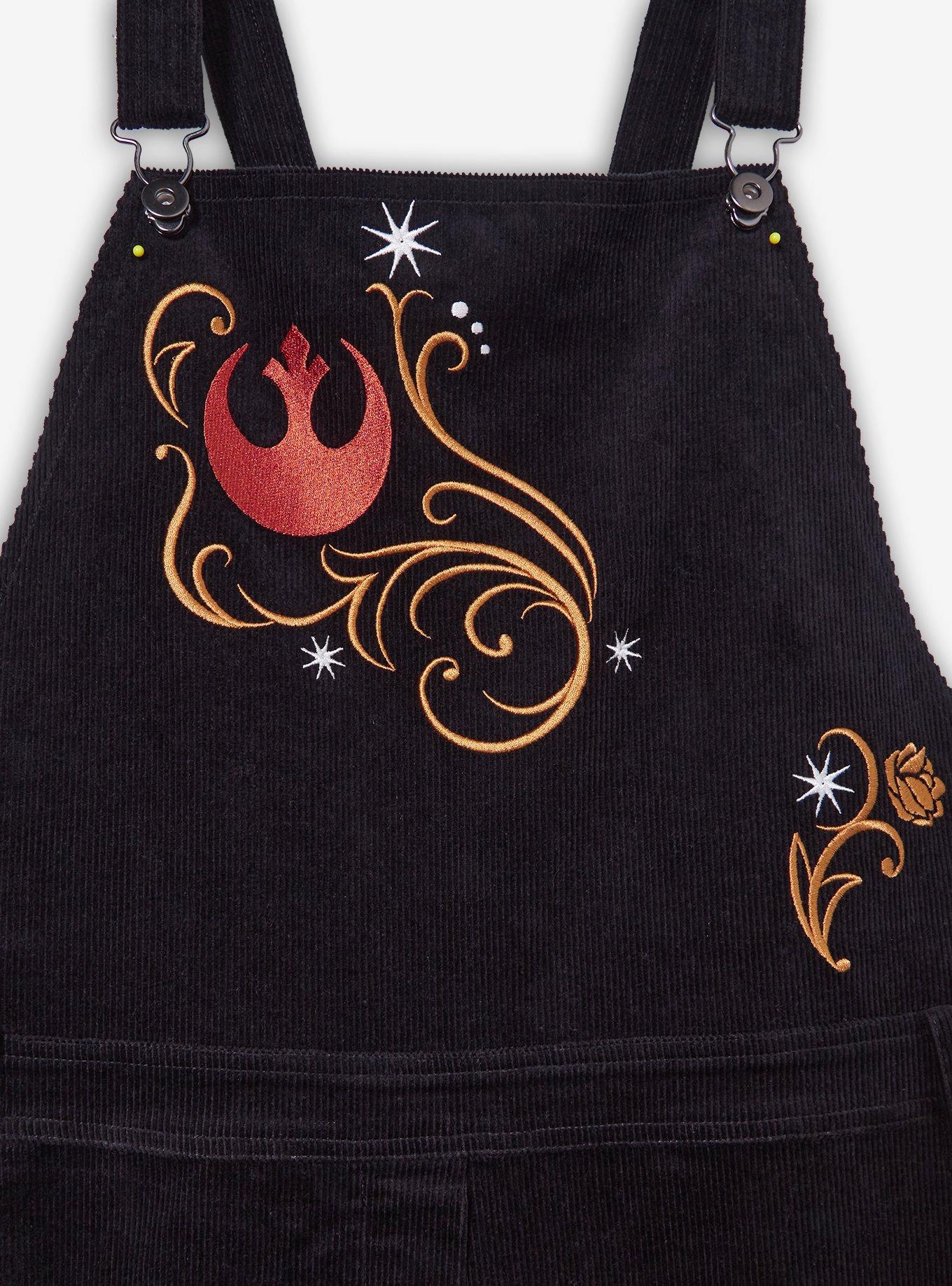 Her Universe Star Wars Rebel Symbols Corduroy Overalls Plus Size, MULTI, alternate