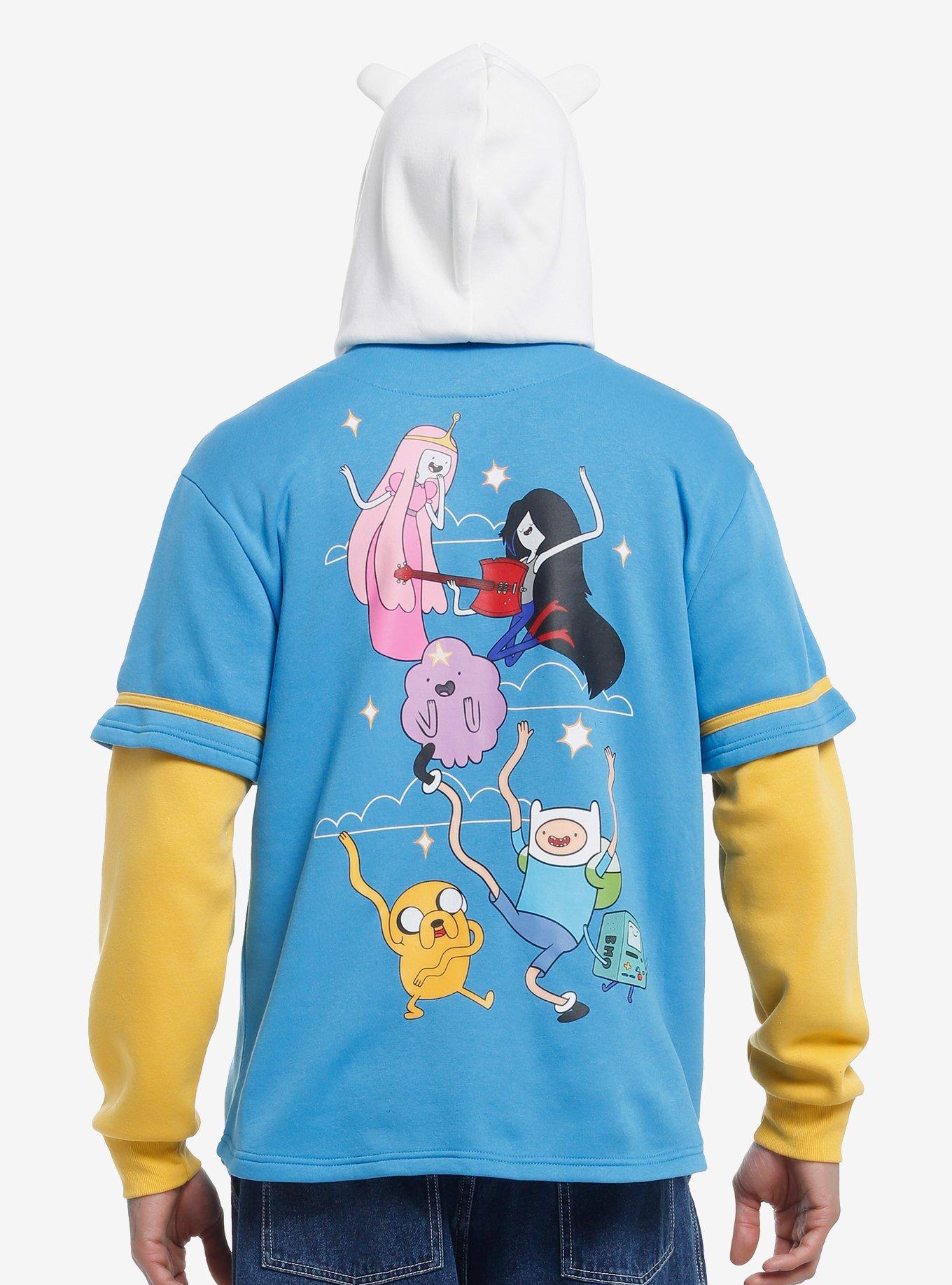 Adventure Time Finn Jake Jersey Twofer Hoodie, , hi-res