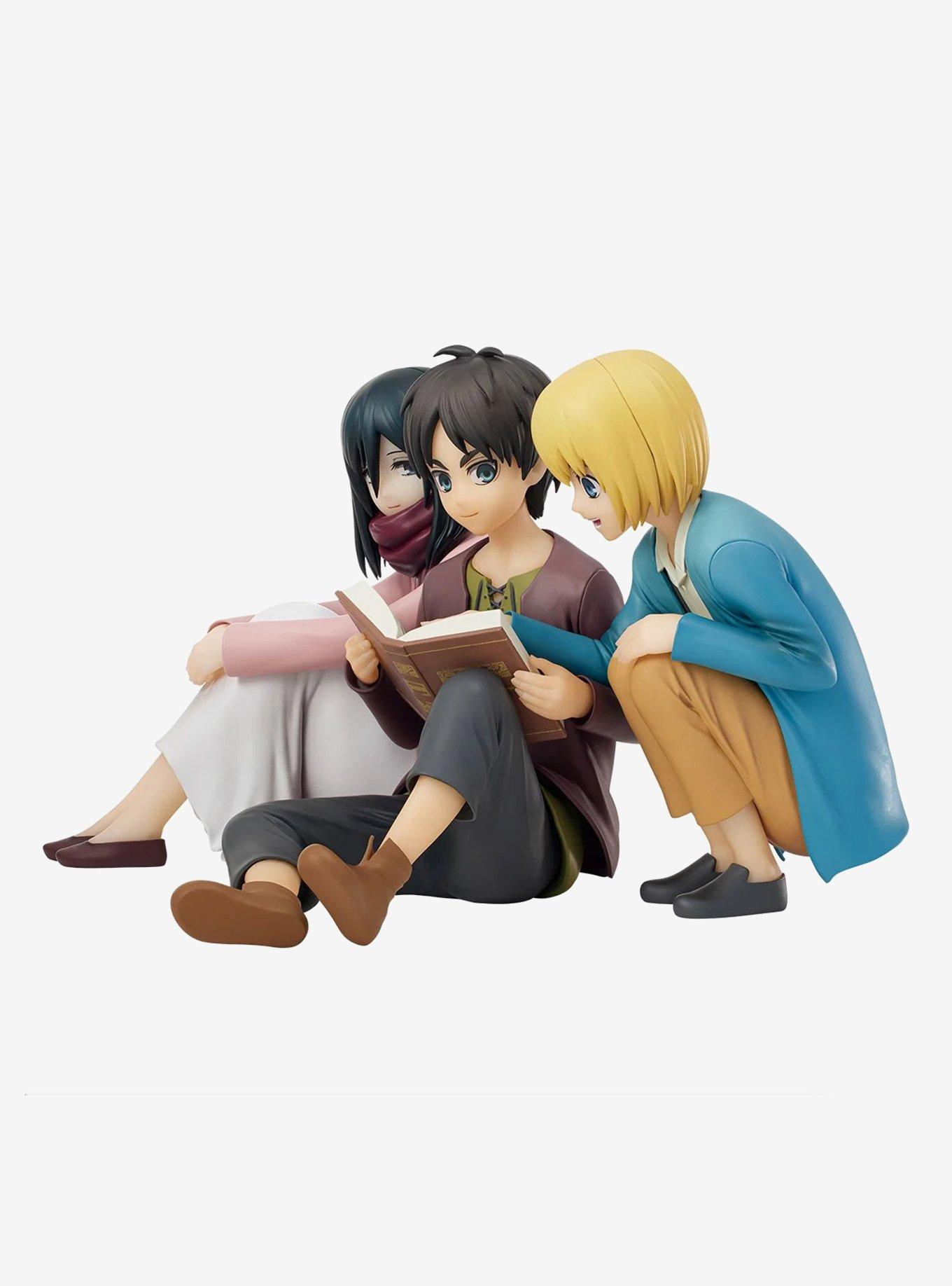 Bandai Spirits Attack on Titan Ichibansho Eren Jaeger, Mikasa Ackerman, & Armin Arlert (Rumbling) Figure, , alternate