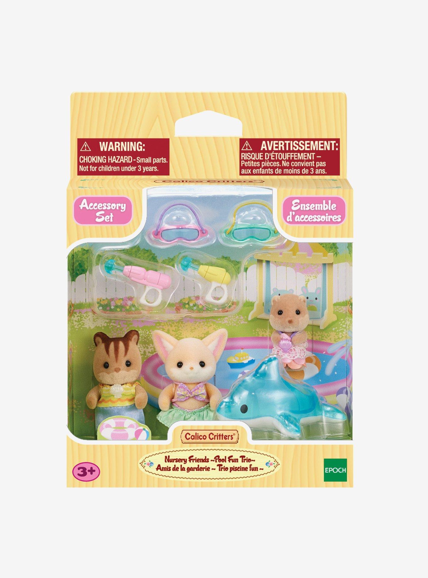 Calico Critters Nursery Friends Pool Fun Trio Accessory Set, , hi-res