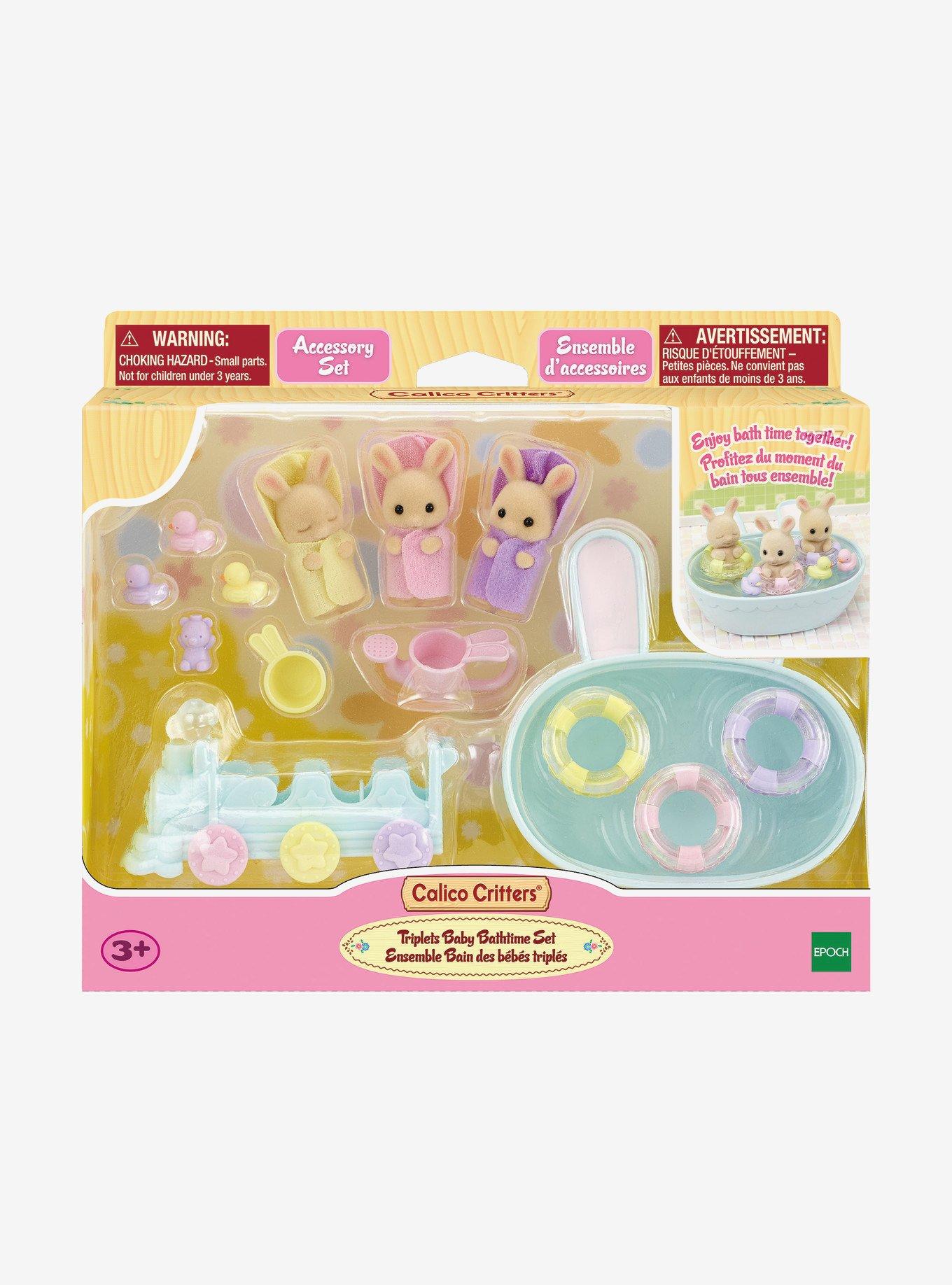 Calico Critters Triplets Baby Bathtime Accessory Set, , hi-res