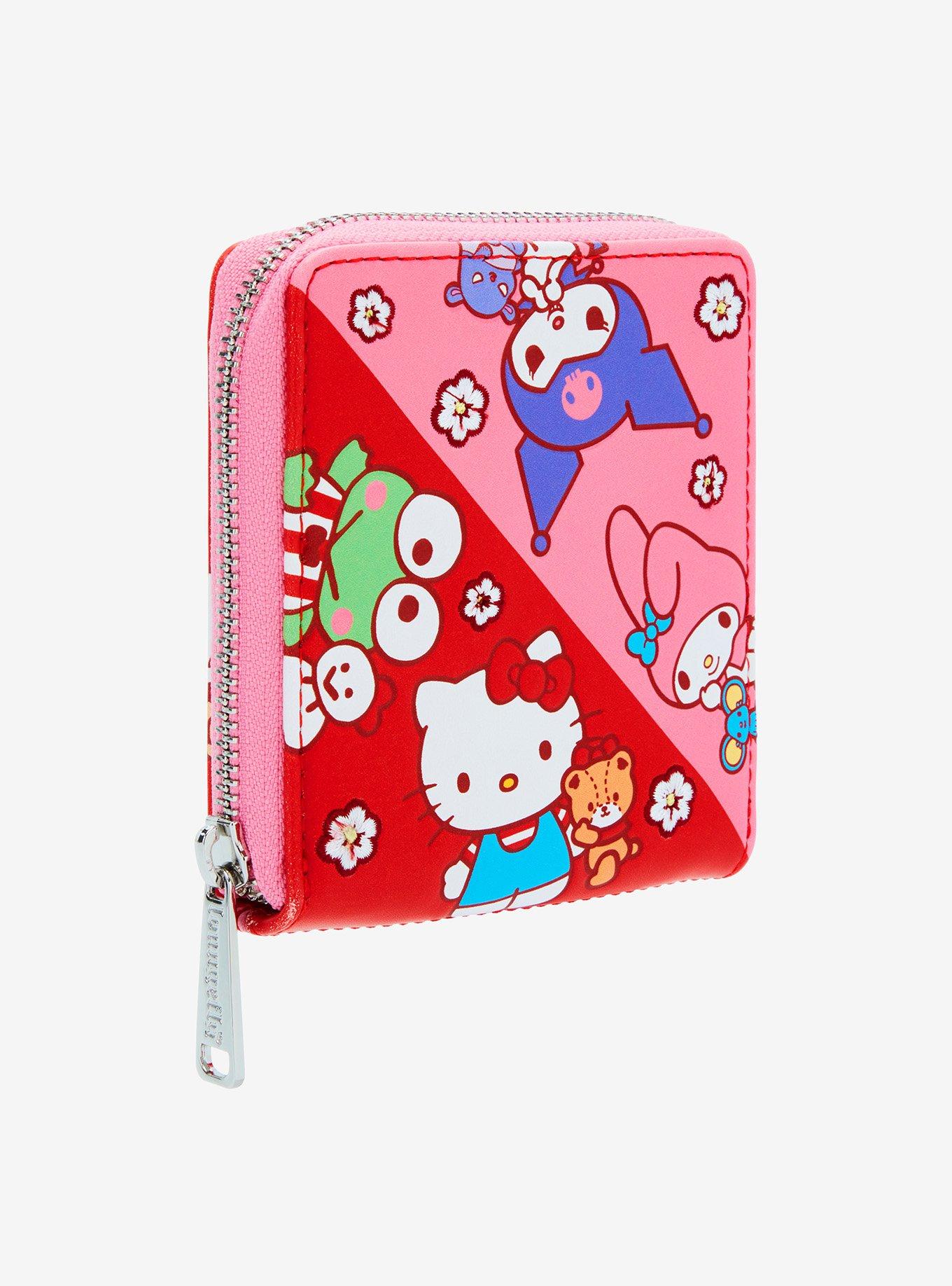 Loungefly Sanrio Hello Kitty and Friends Floral Color Block Small Zip Wallet, , hi-res