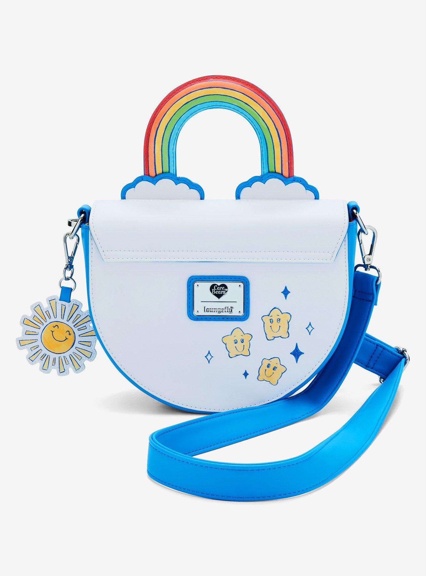 Loungefly Care Bears Rainbow Cloud Scene Crossbody Bag, , alternate