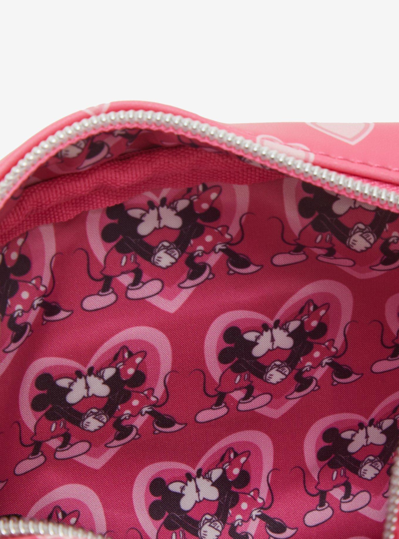 Loungefly Disney Mickey & Minnie Mouse Hearts Allover Print Cosmetic Bag - BoxLunch Exclusive, , alternate