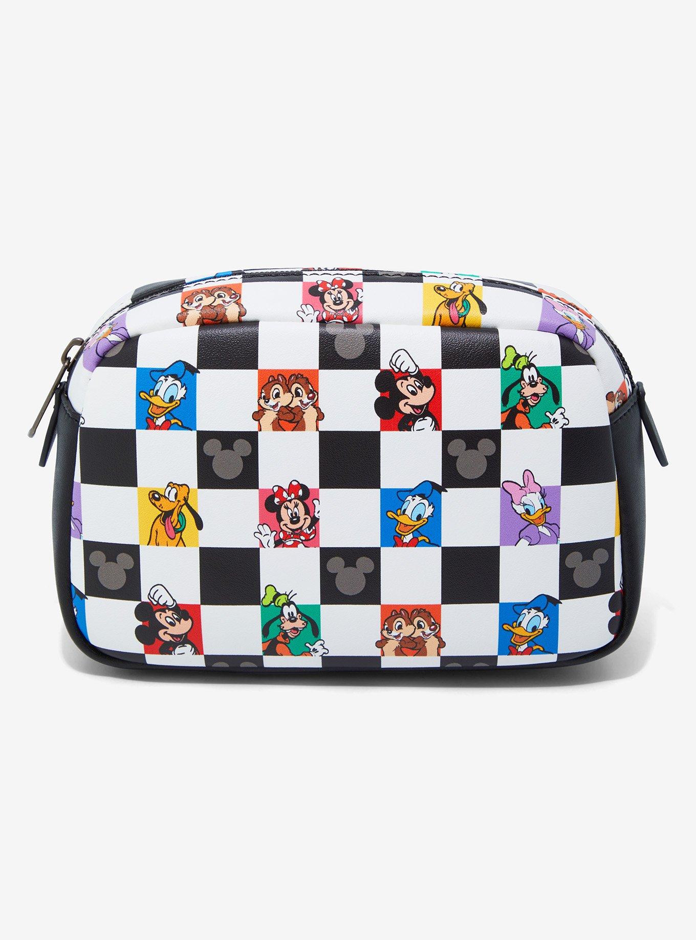 Loungefly Disney Mickey & Friends Checkered Cosmetic Bag - BoxLunch Exclusive, , hi-res