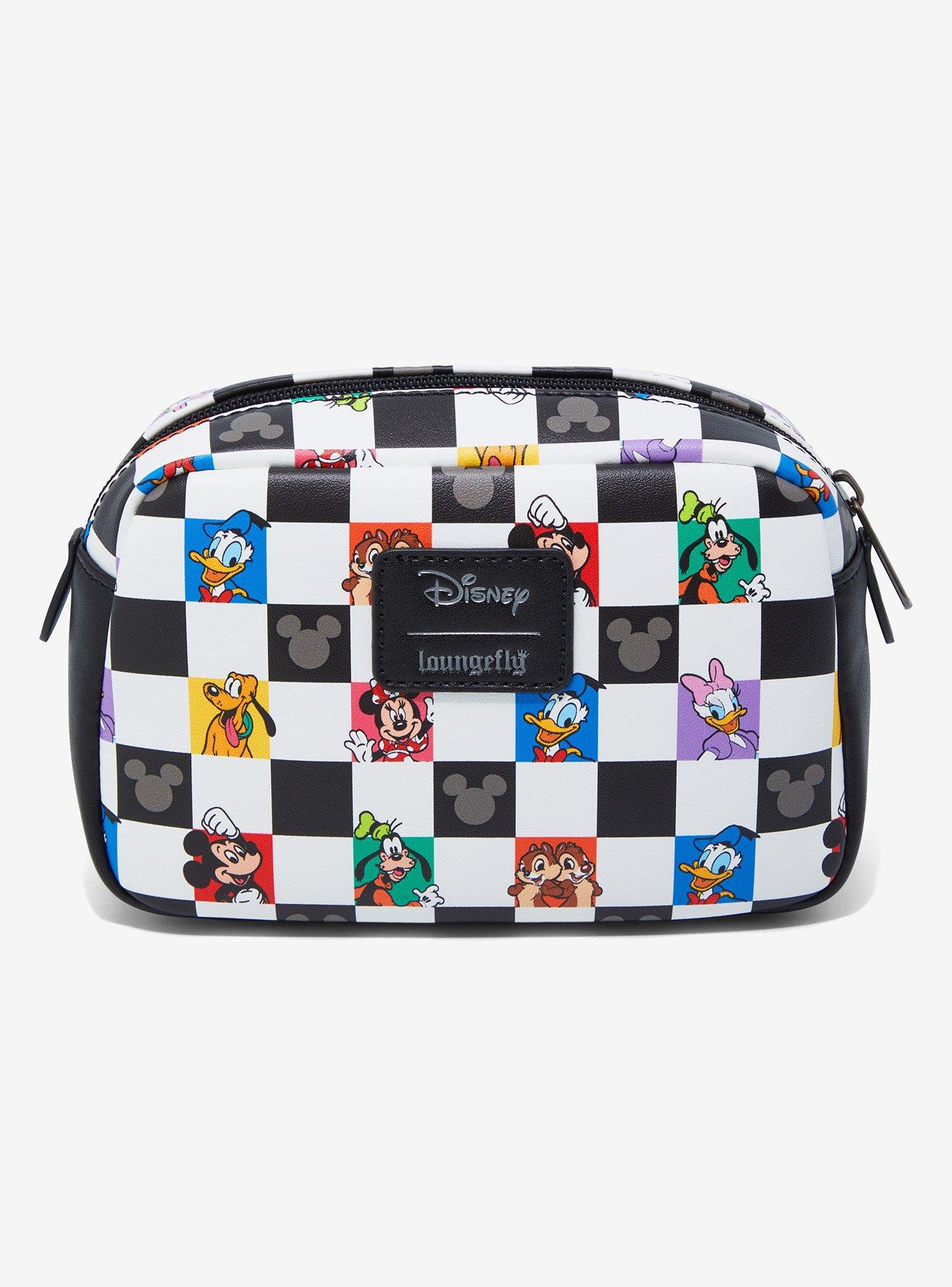 Loungefly Disney Mickey & Friends Checkered Cosmetic Bag - BoxLunch Exclusive, , alternate