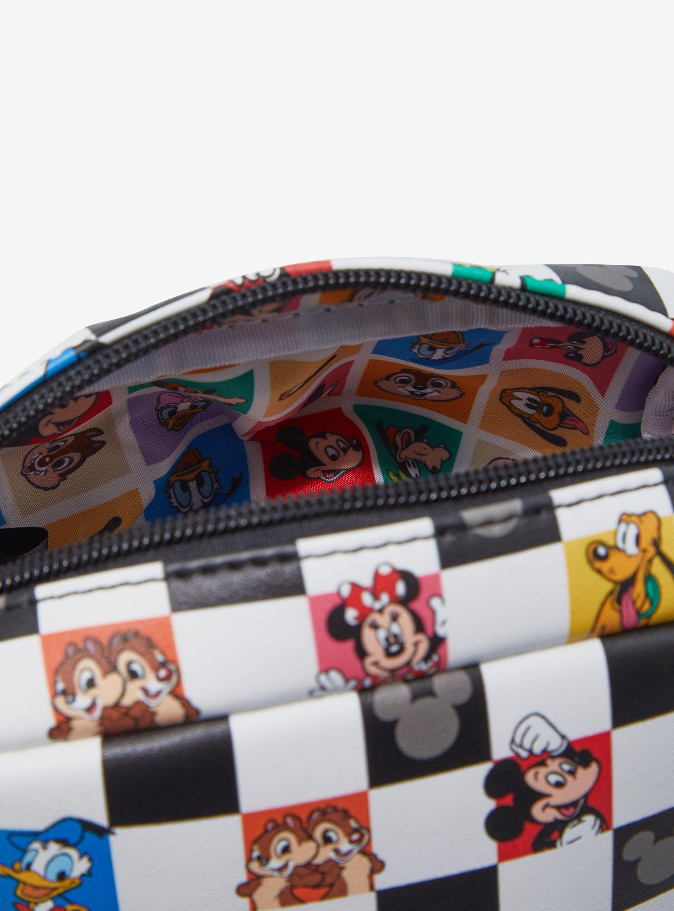 Loungefly Disney Mickey & Friends Checkered Cosmetic Bag - BoxLunch Exclusive, , alternate