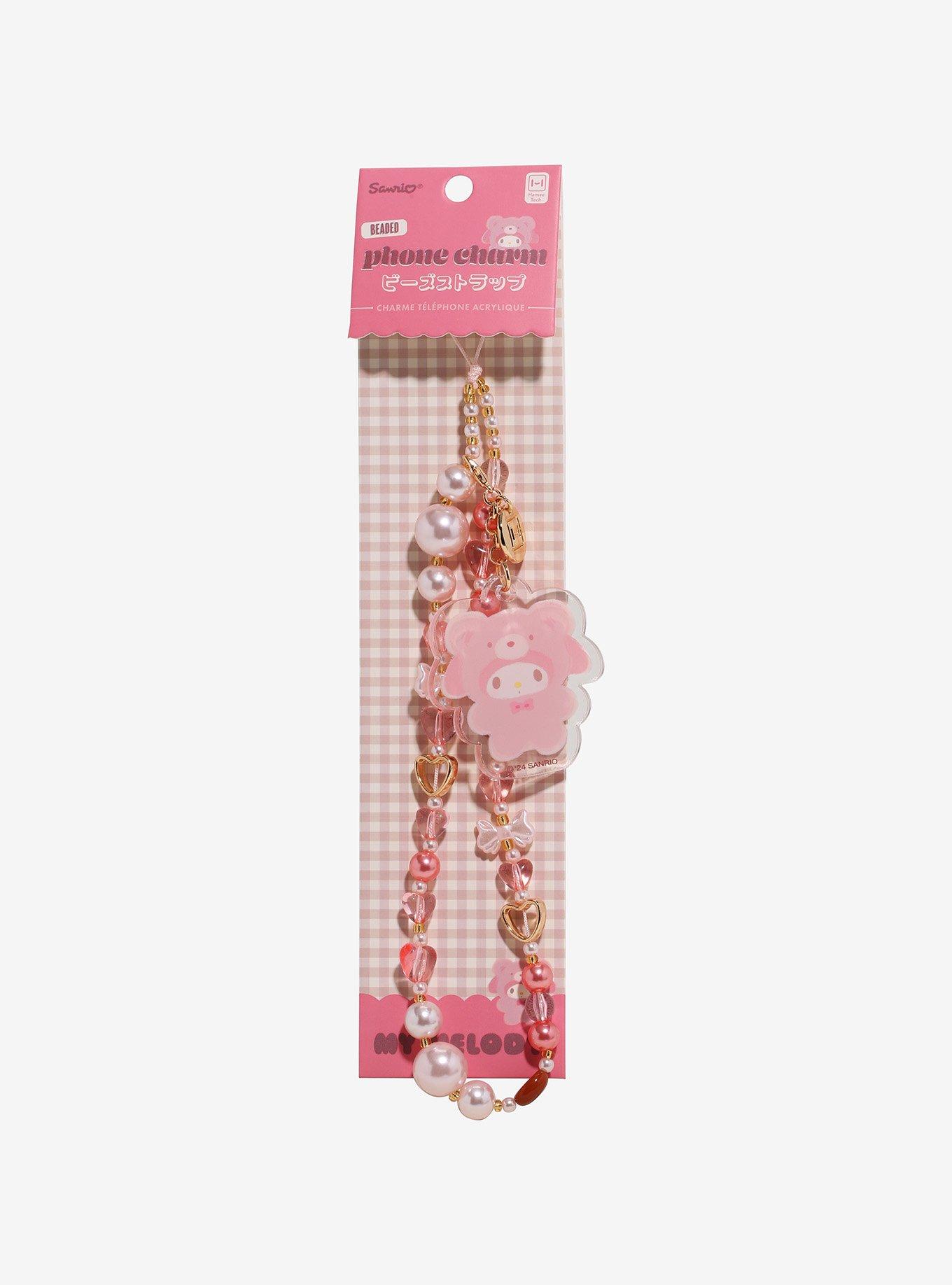 Sanrio My Melody Latte Bear Beaded Phone Charm, , hi-res