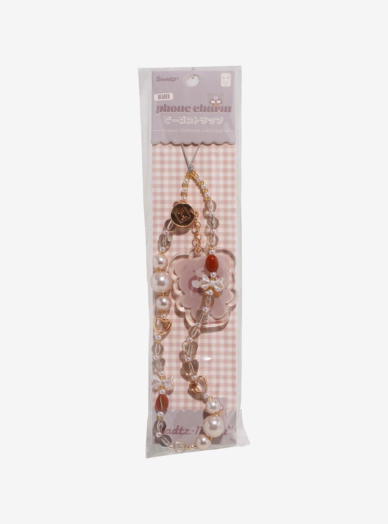 Sanrio Badtz-Maru Latte Bear Beaded Phone Charm, , alternate