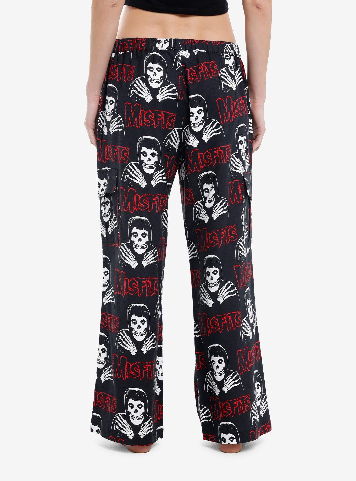 Misfits Crimson Ghost Allover Print Cargo Girls Pajama Pants, , hi-res