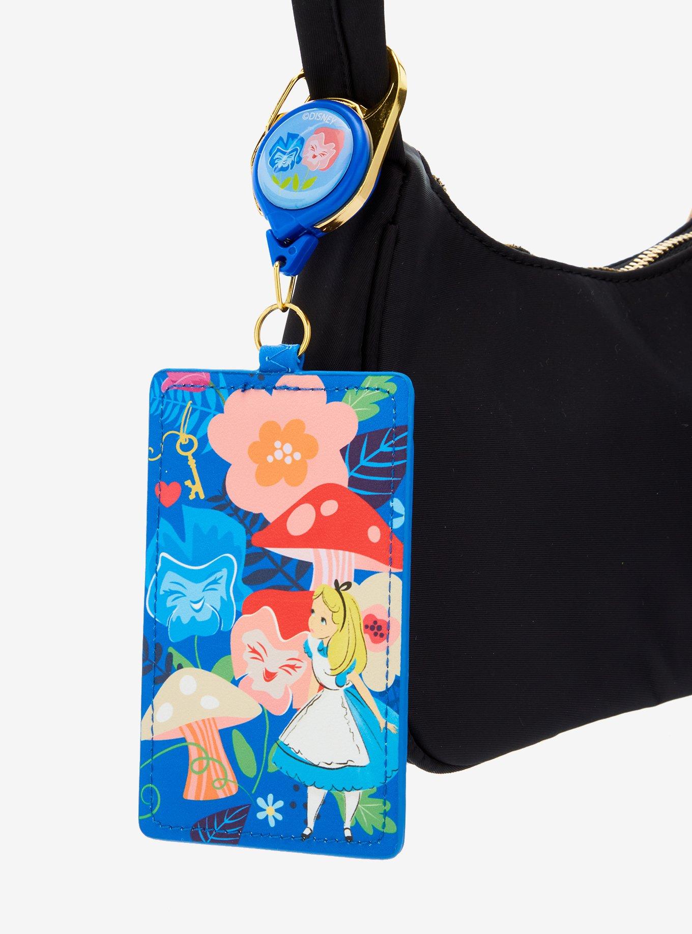 Loungefly Disney Alice in Wonderland Alice Mushrooms & Flowers Retractable Lanyard — BoxLunch Exclusive, , alternate