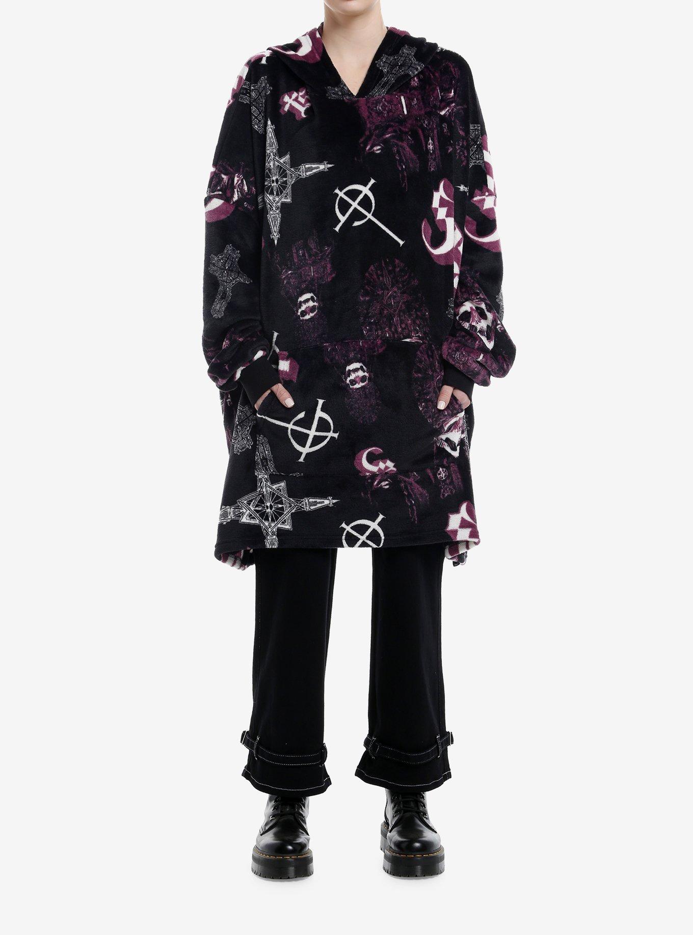 Ghost Icons Fuzzy Oversized Hoodie, , alternate