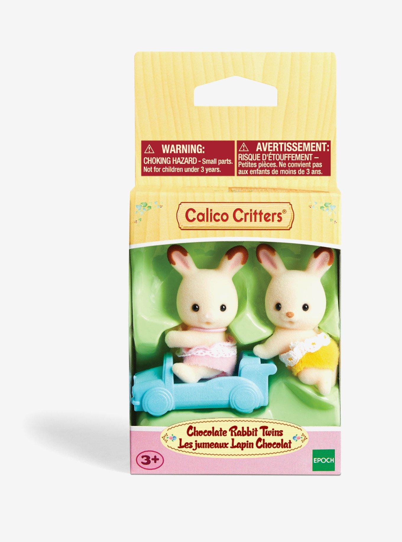 Calico Critters Chocolate Rabbit Twins Figure Set, , hi-res