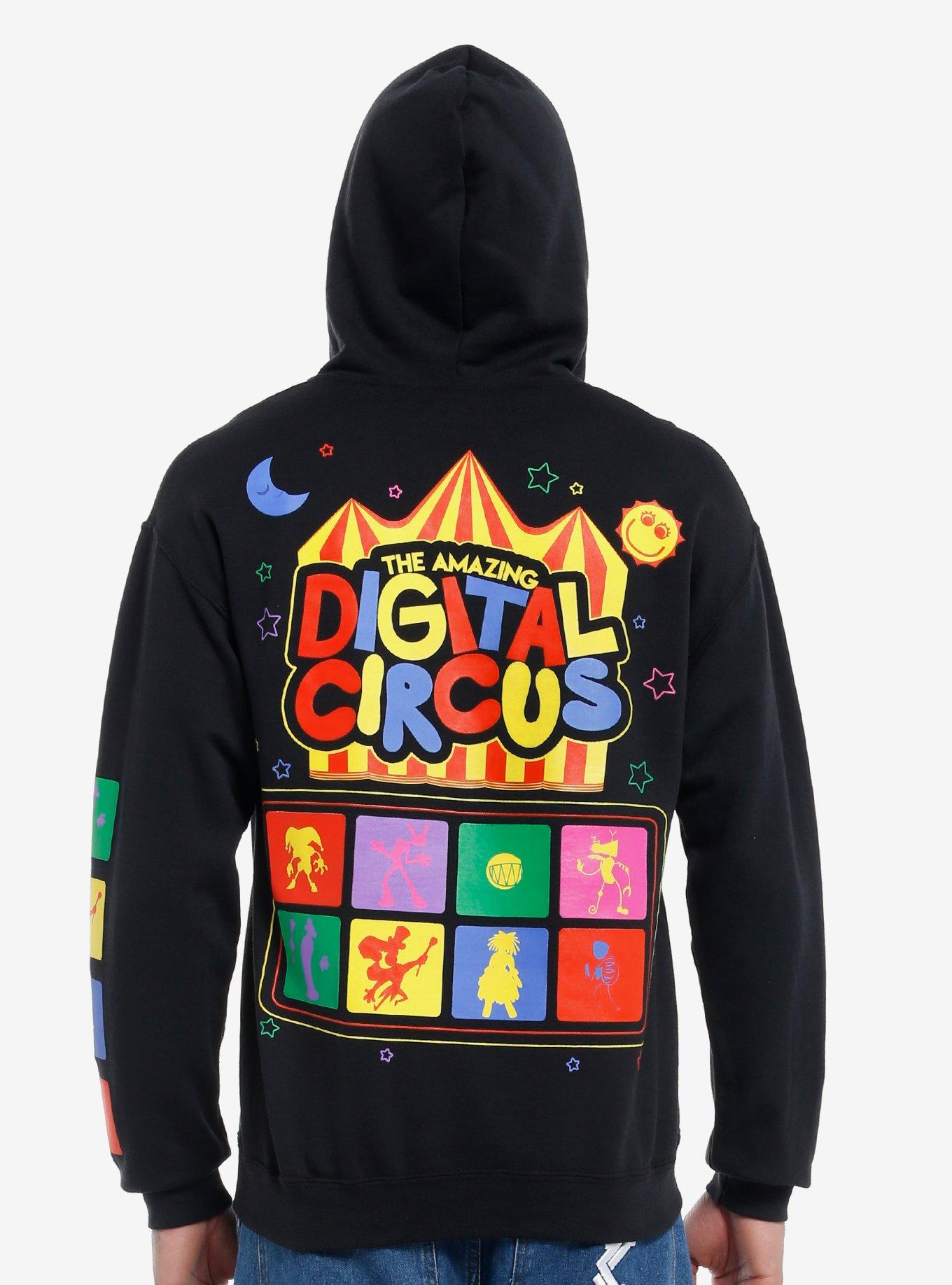 The Amazing Digital Circus Icons Hoodie, BLACK, alternate