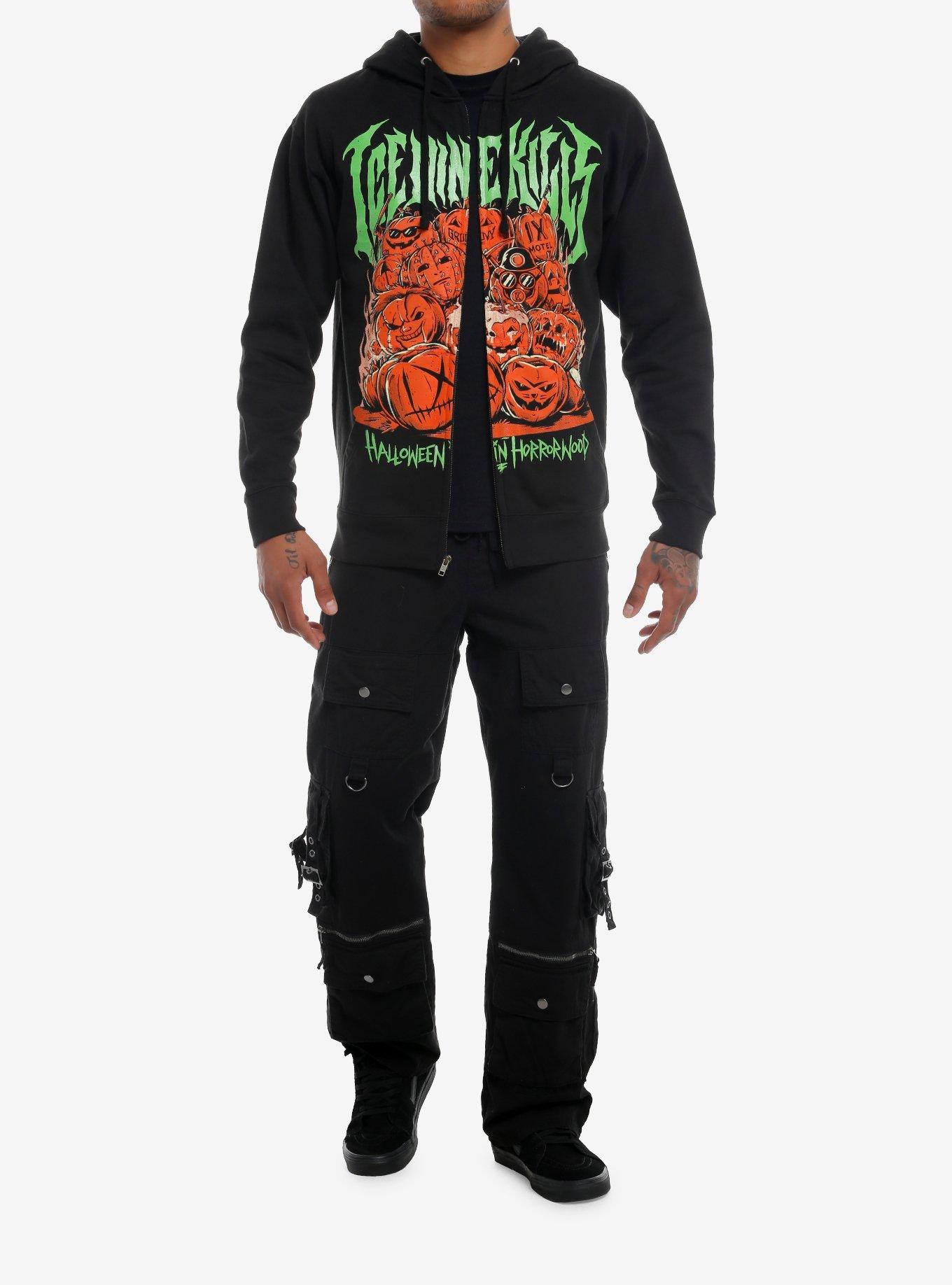 Ice Nine Kills Halloween In Horrorwood Glow-In-The-Dark Hoodie, BLACK, alternate