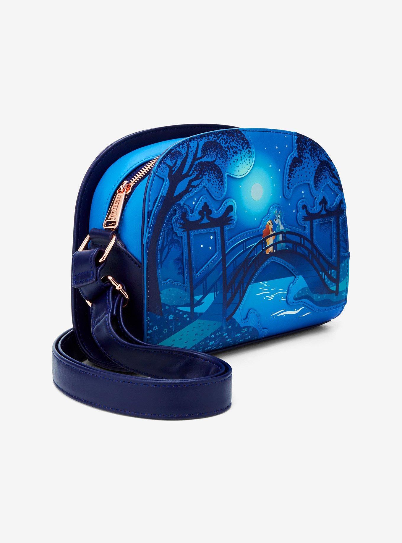 Loungefly Disney Lady and the Tramp 70th Anniversary Lake Scene Crossbody Bag, , alternate