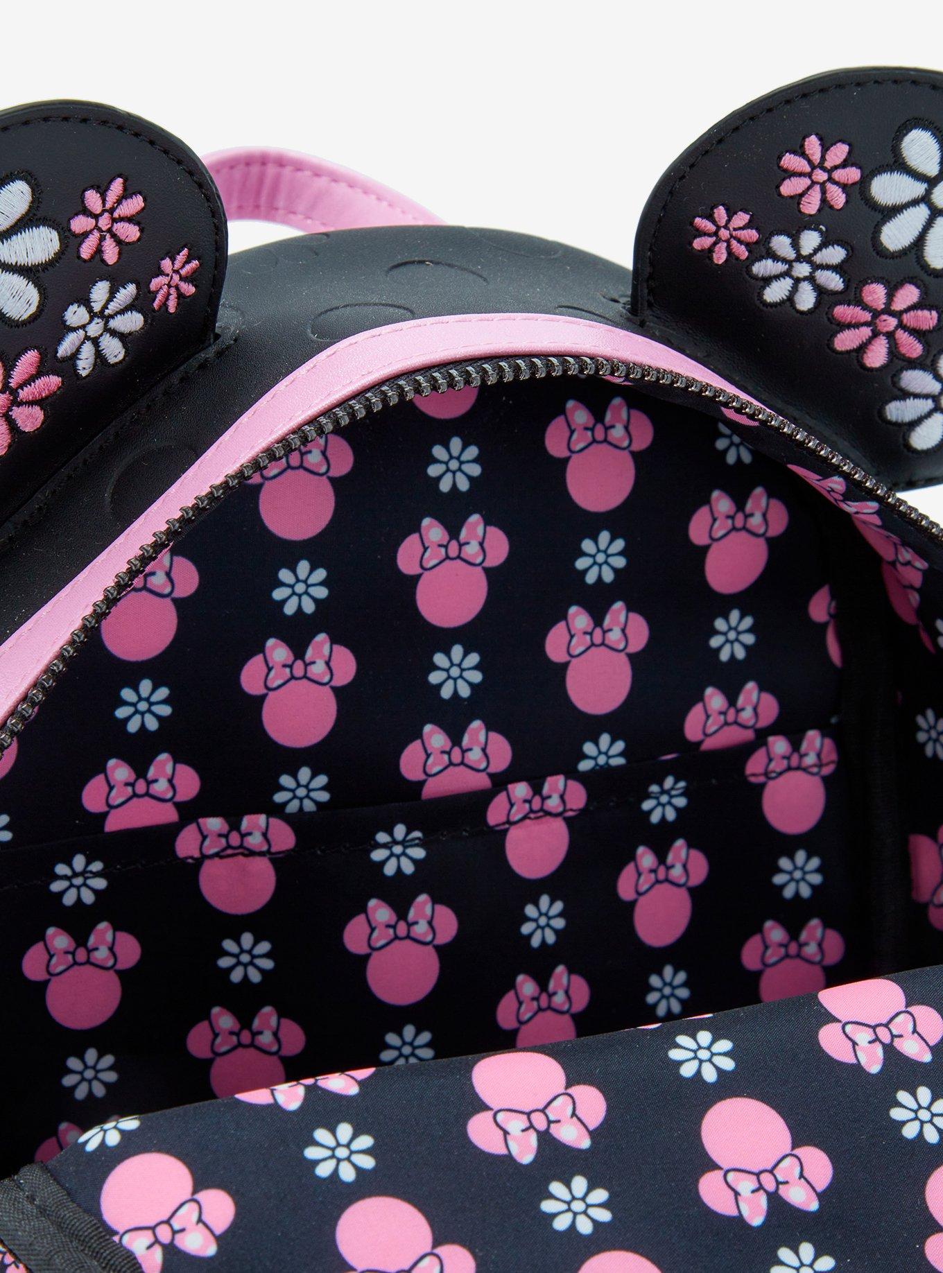 Loungefly Disney Minnie Mouse Floral Ears Mini Backpack, , alternate