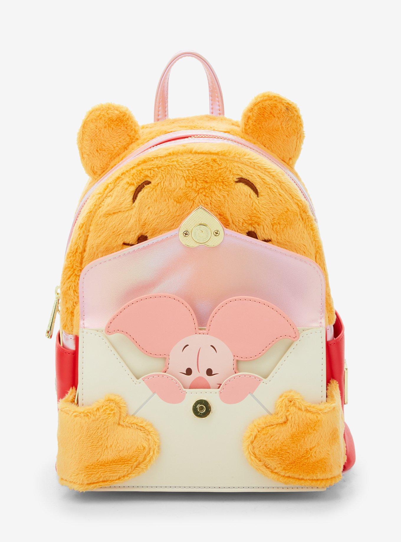 Loungefly Disney Winnie the Pooh Love Letter Faux Fur Figural Mini Backpack, , alternate