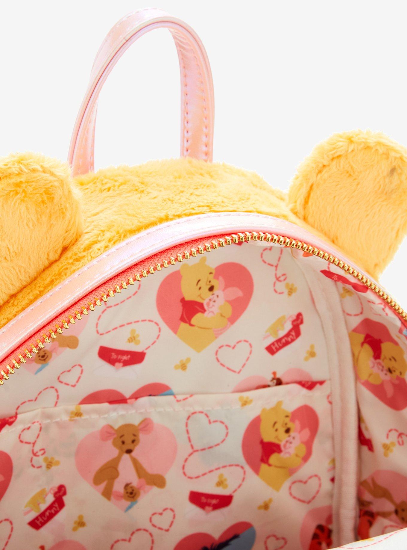 Loungefly Disney Winnie the Pooh Love Letter Faux Fur Figural Mini Backpack, , alternate