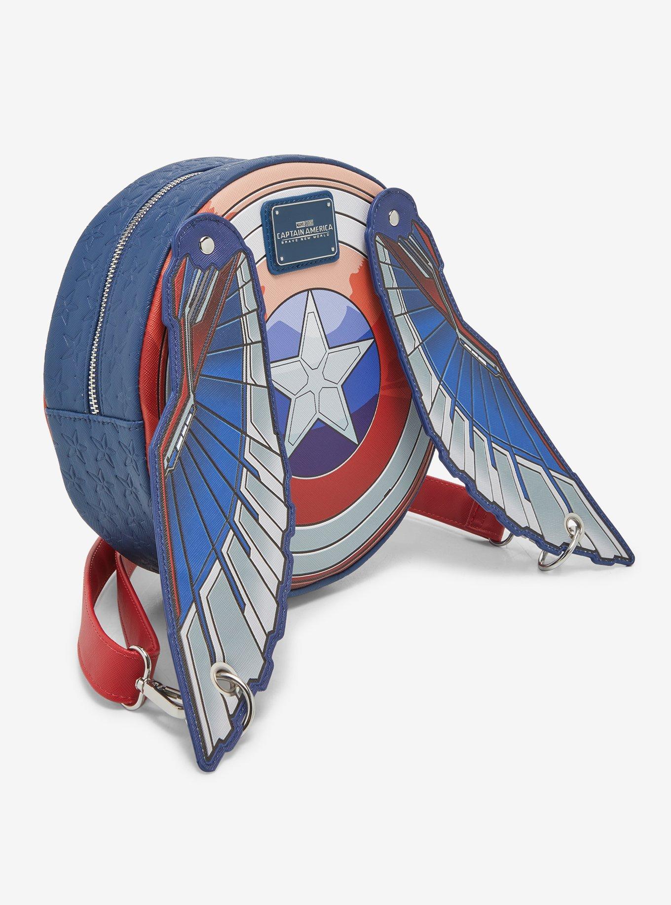 Loungefly Marvel Captain America: Brave New World Wing Shield Figural Crossbody Bag, , hi-res