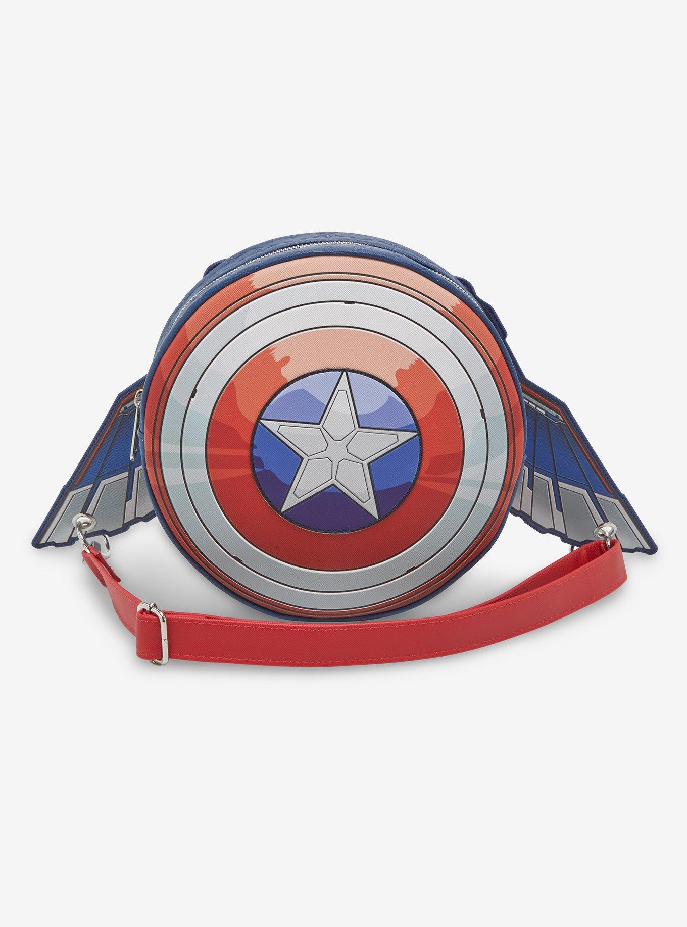 Loungefly Marvel Captain America: Brave New World Wing Shield Figural Crossbody Bag, , alternate