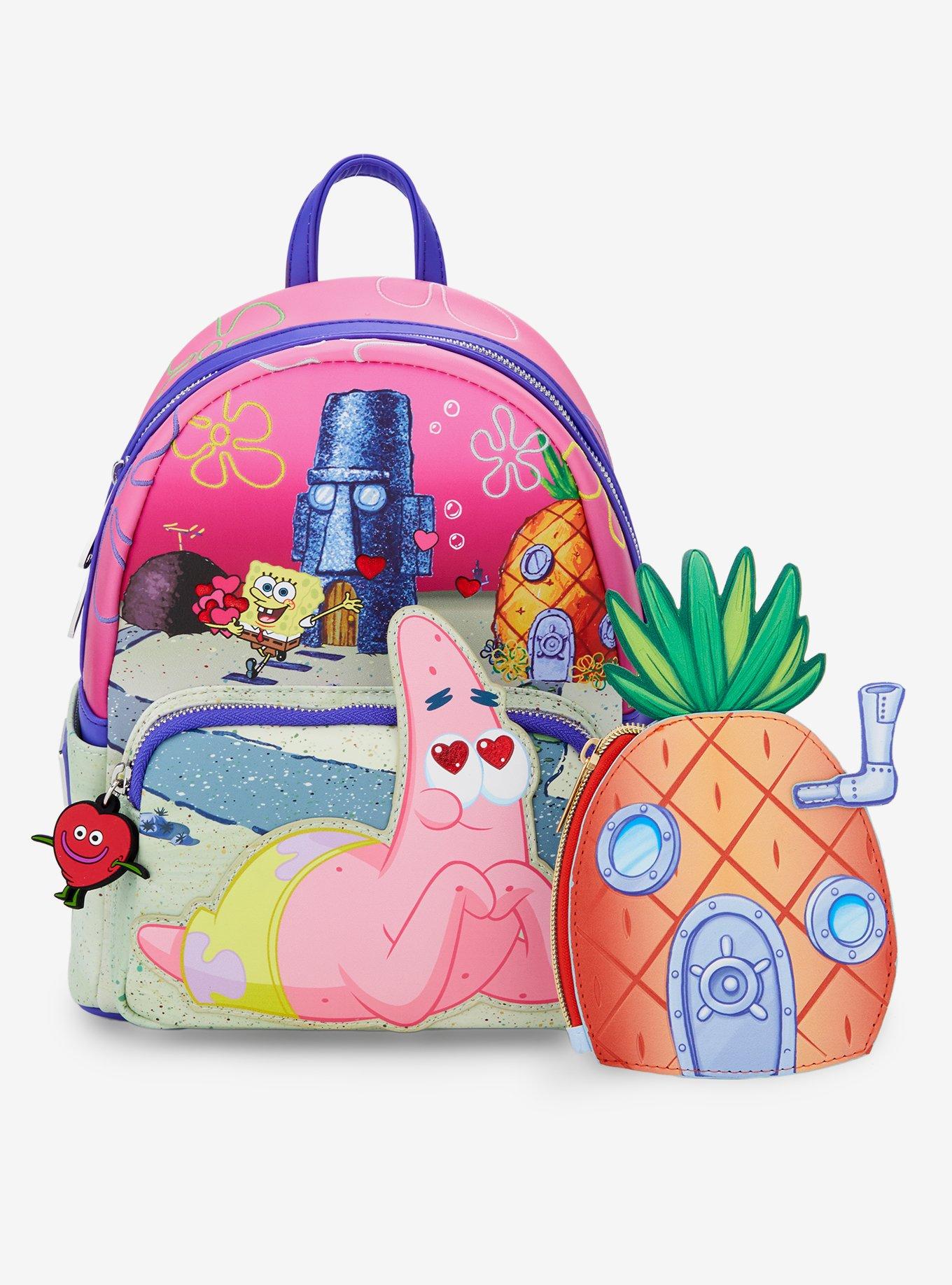 Loungefly Nickelodeon SpongeBob SquarePants SpongeBob & Patrick Heart Mini Backpack, , alternate