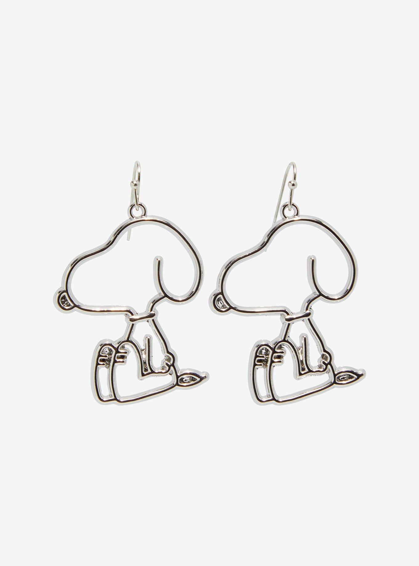 Peanuts Snoopy Outline Earrings - BoxLunch Exclusive, , alternate