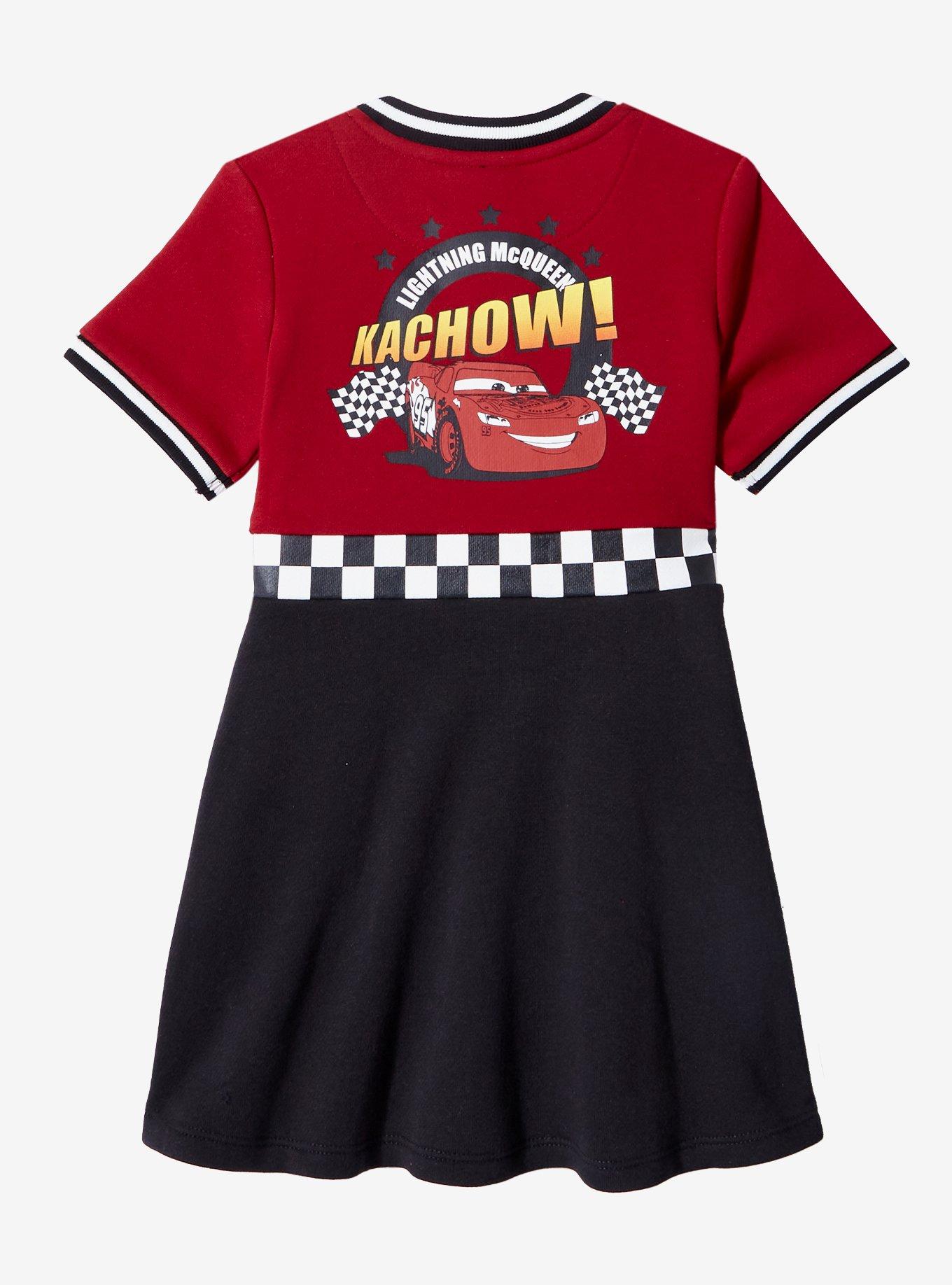 Disney Pixar Cars Lightning McQueen Toddler Button Dress - BoxLunch Exclusive, MULTI, alternate