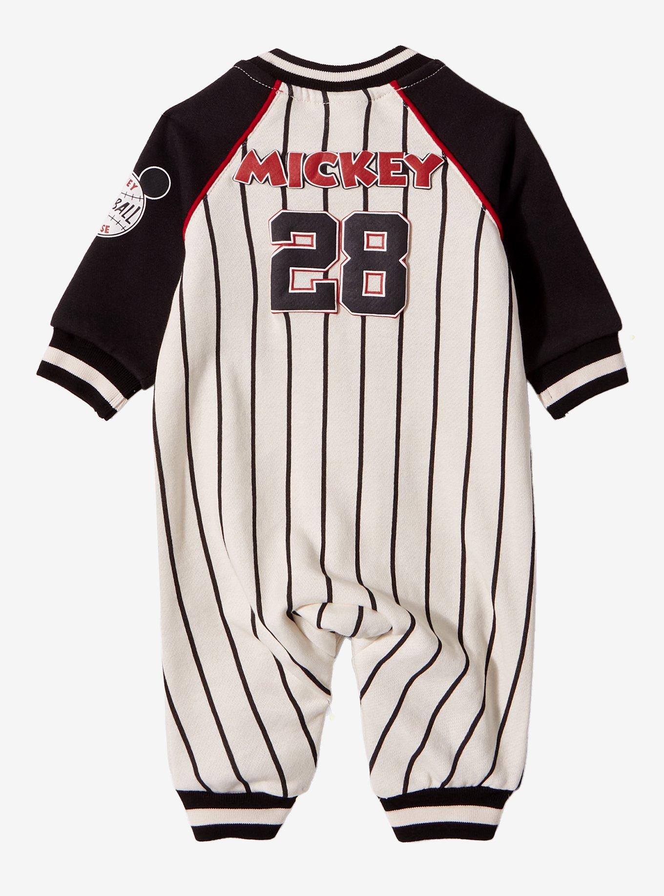 Disney Mickey Mouse Baseball Uniform Infant One-Piece - BoxLunch Exclusive, , hi-res