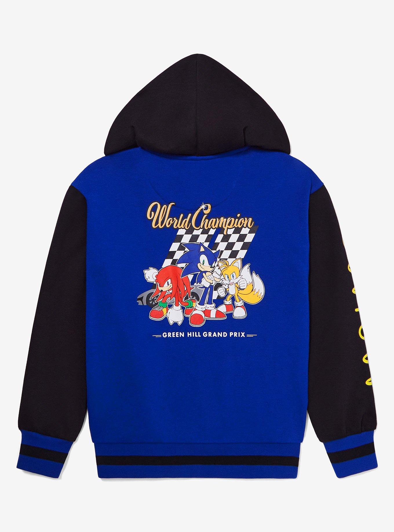 Sonic the Hedgehog Hooded Youth Bomber Jacket &mdash; BoxLunch Exclusive, MULTI, alternate